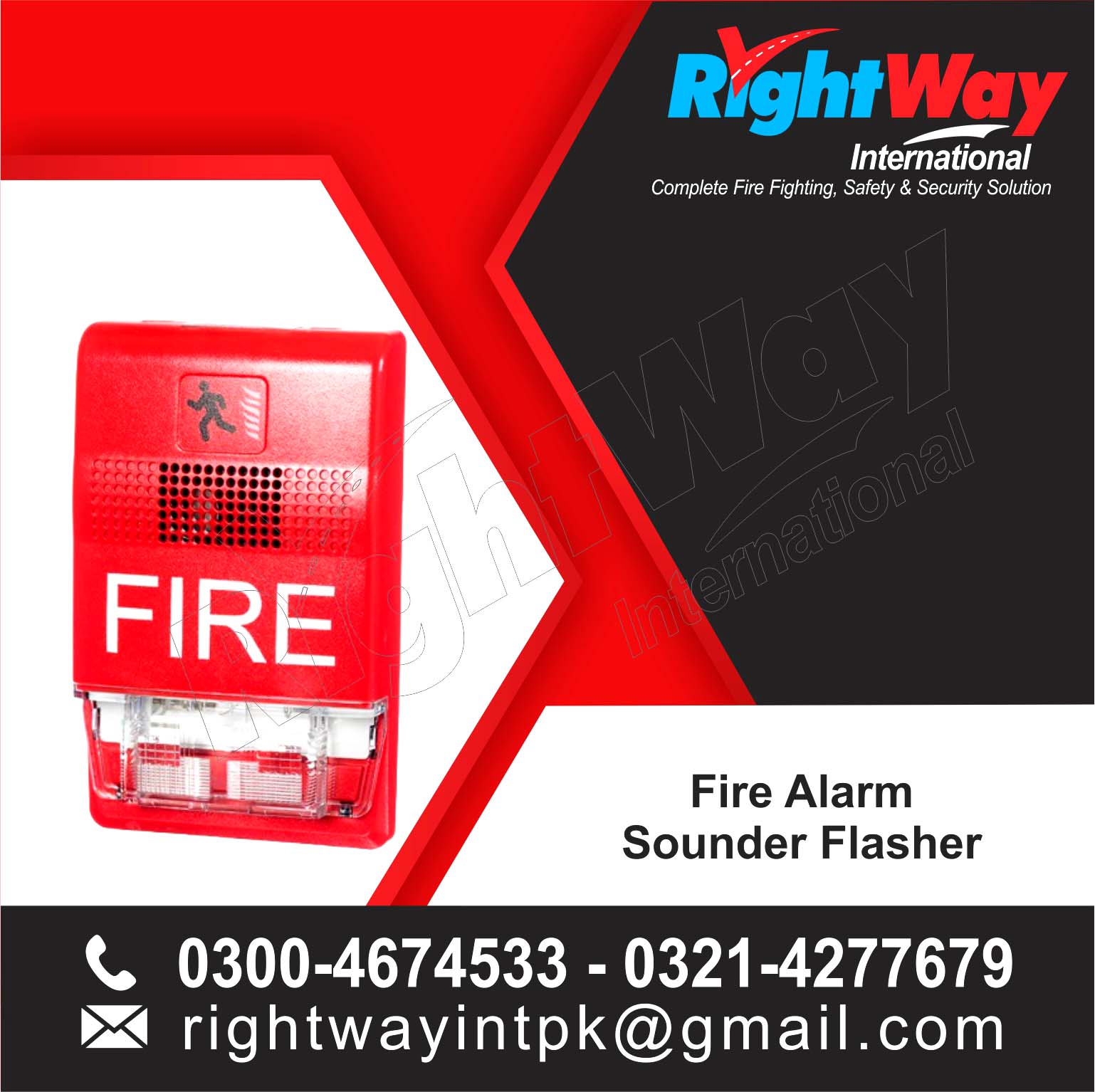 Fire Alarm Sounder with Flasher