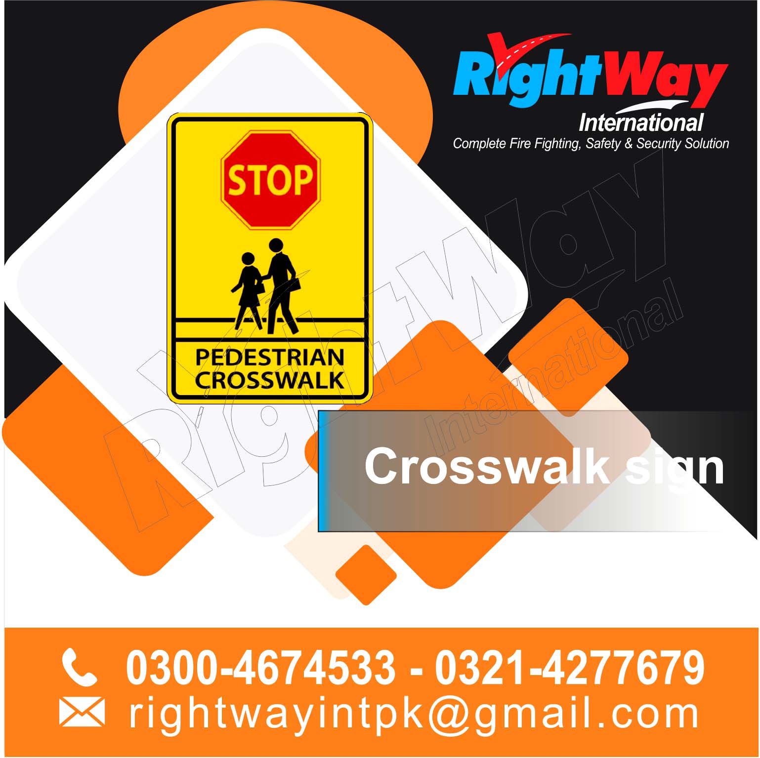Pedestrian crosswalk signs