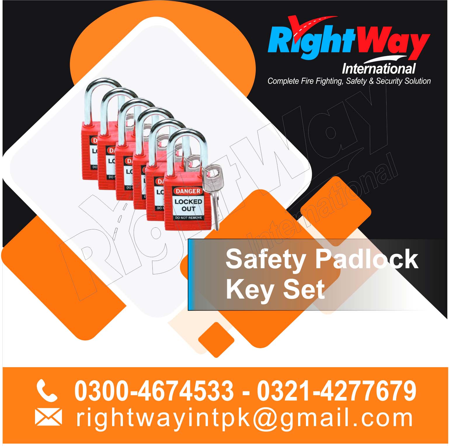 Safety Padlock Key Set