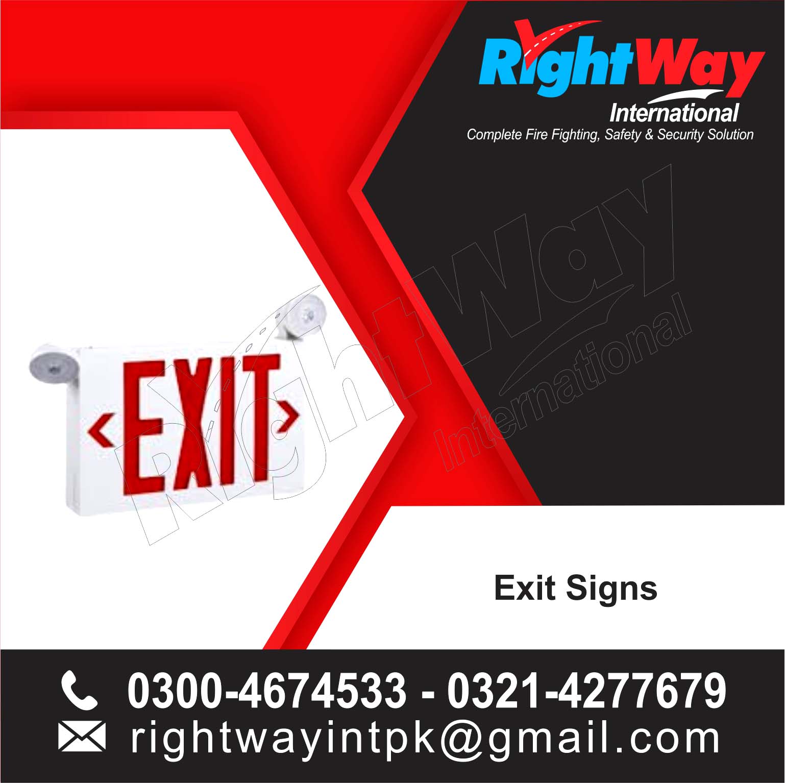 Exit Signs in Pakistan