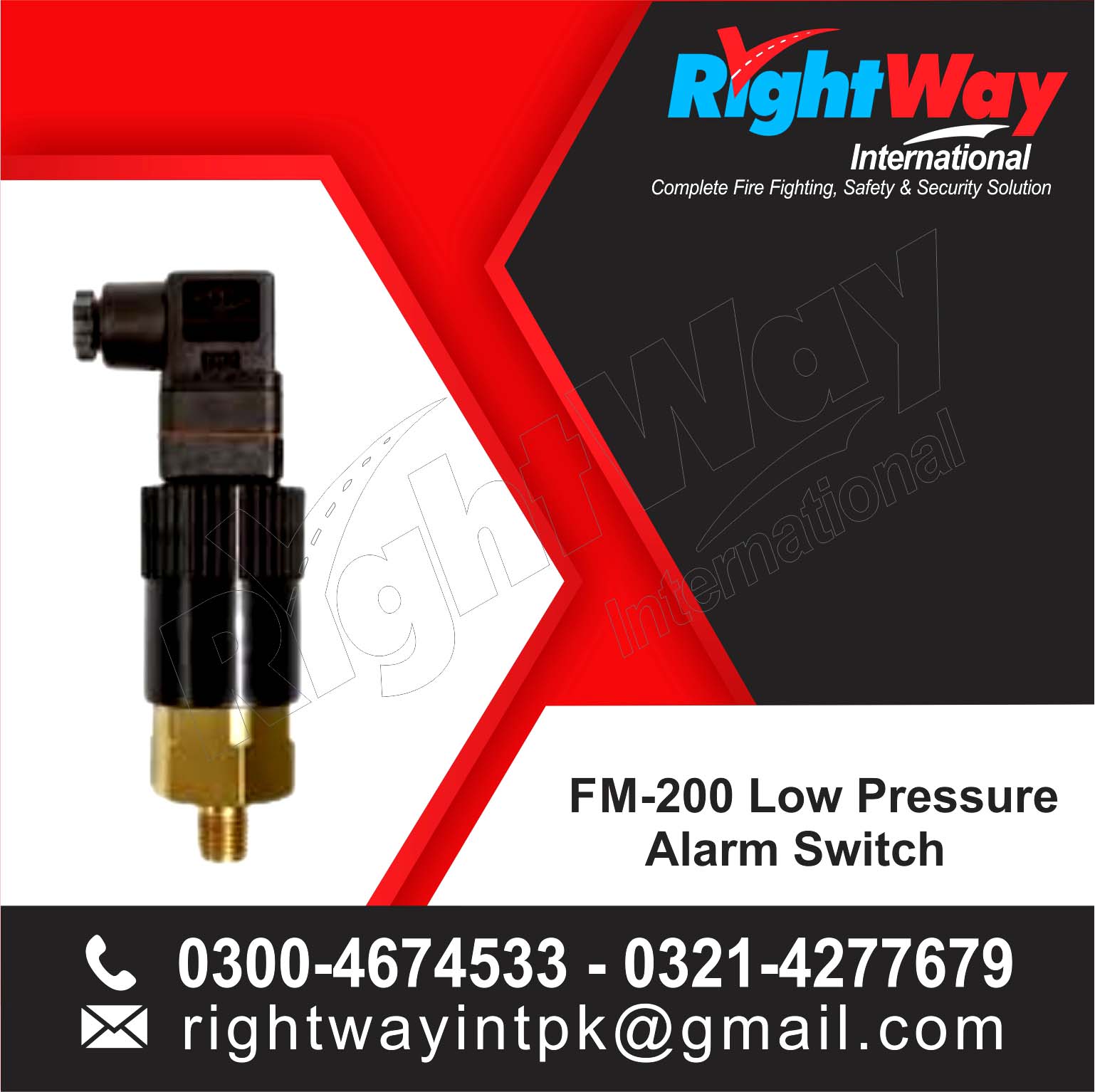 FM-200 Low Pressure Alarm Switch