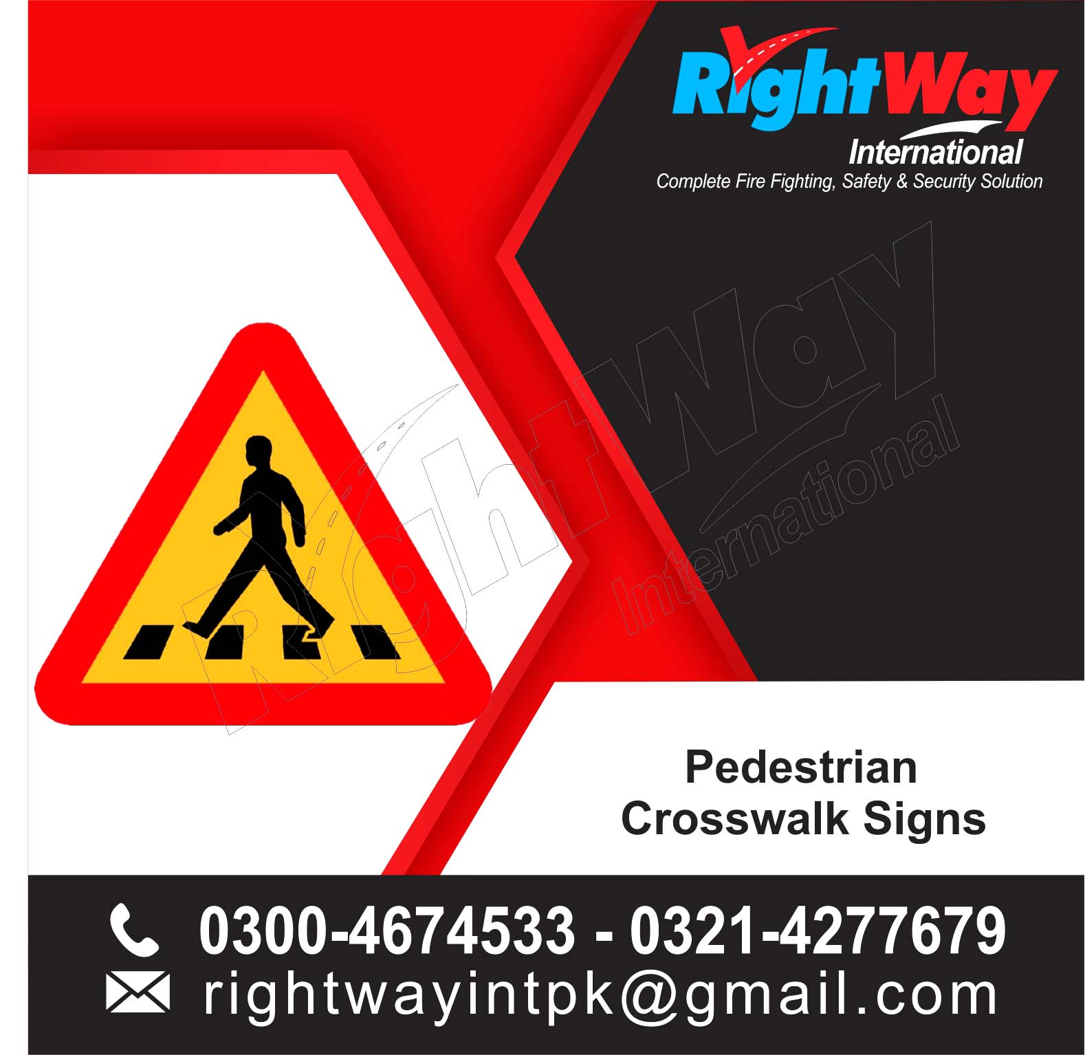 Pedestrian Crosswalk Sign
