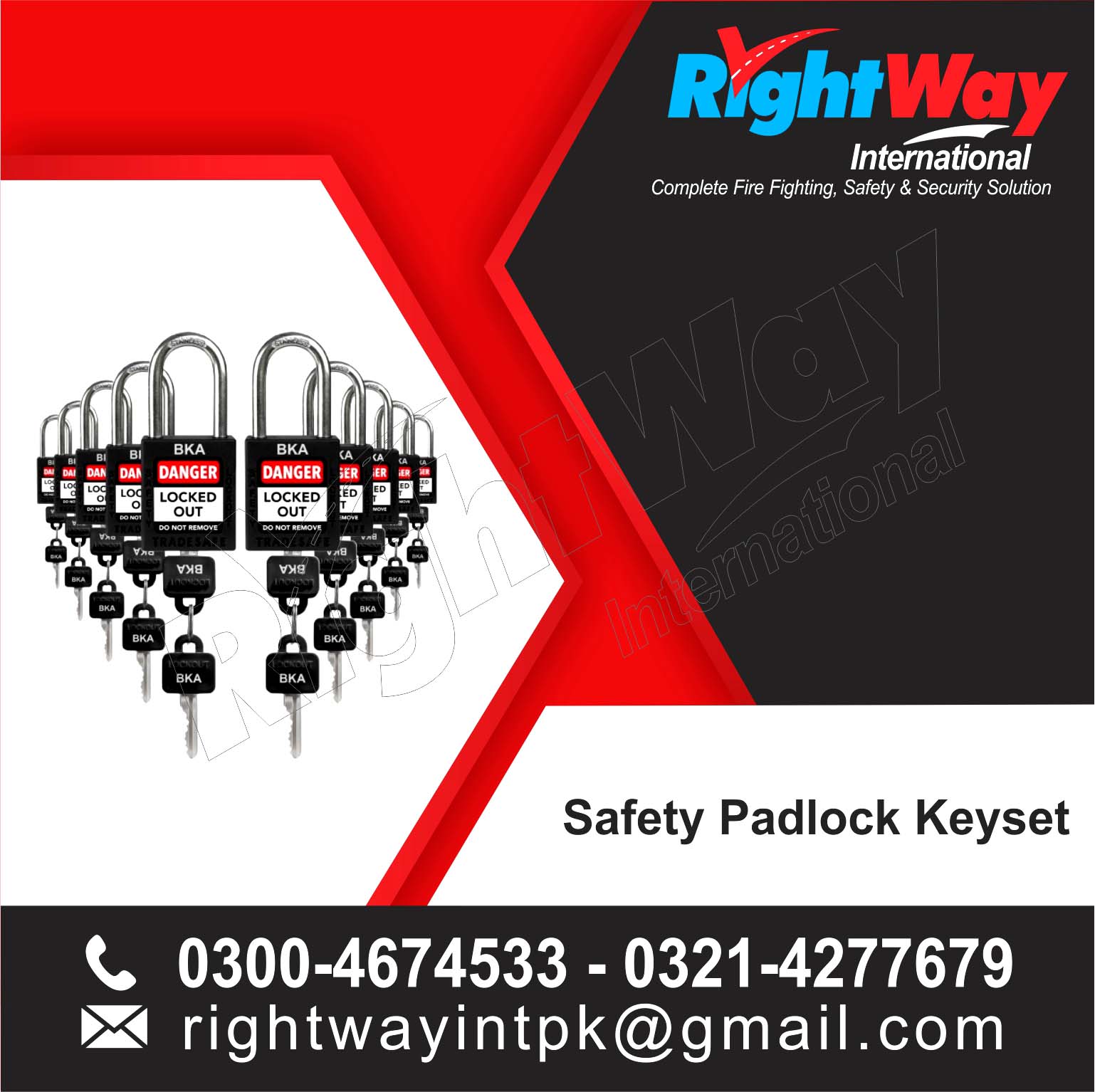 Safety Padlock Key Set