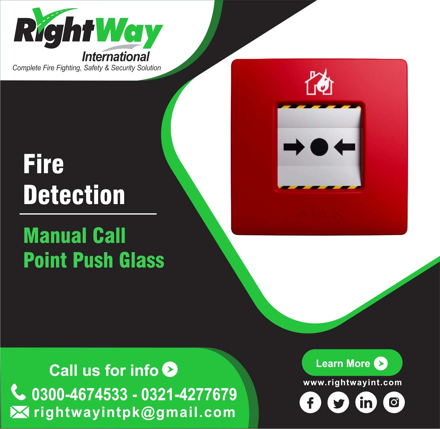 Manual Call Point Push Glass