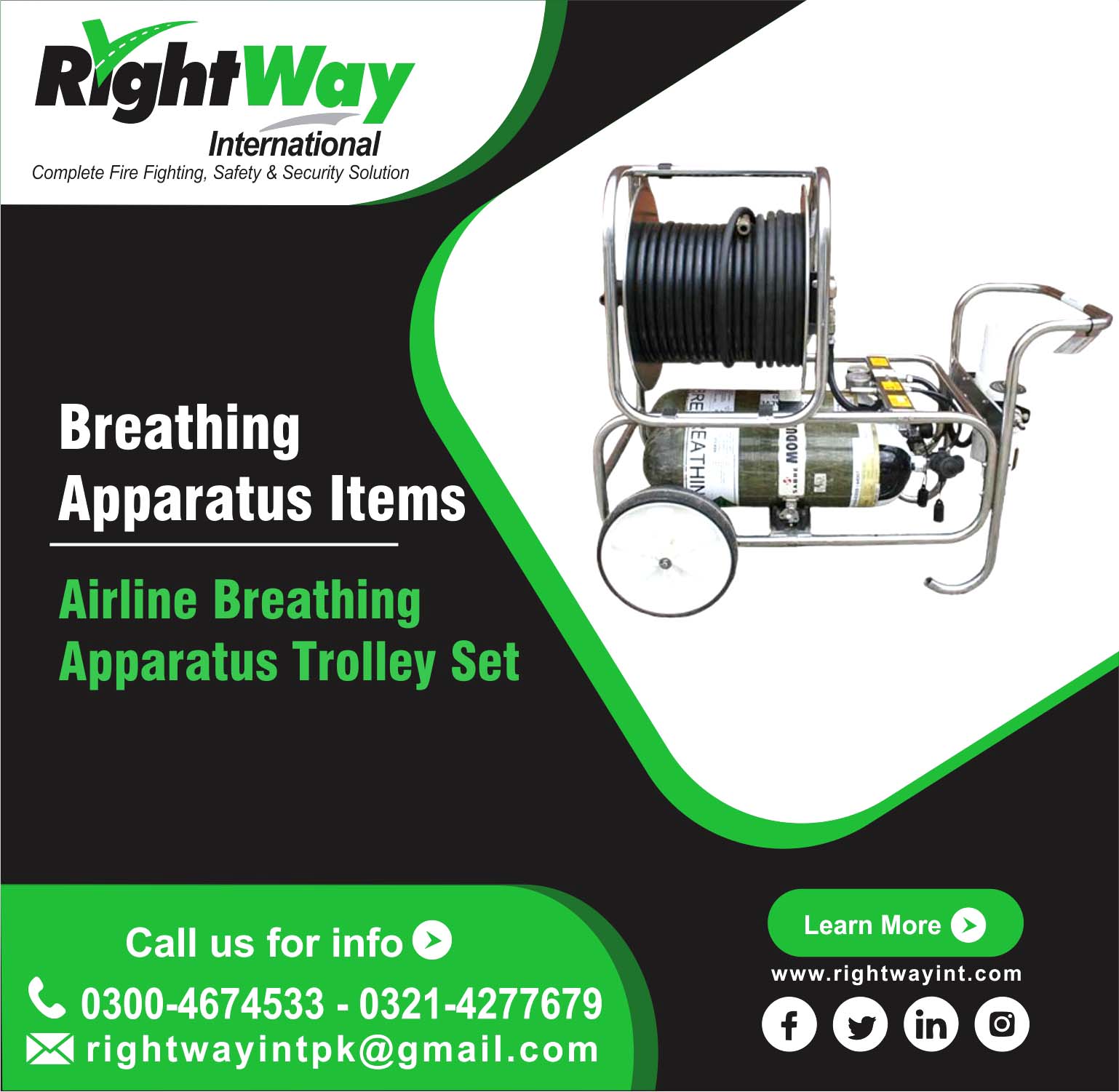 Airline Breathing Apparatus Trolley Set