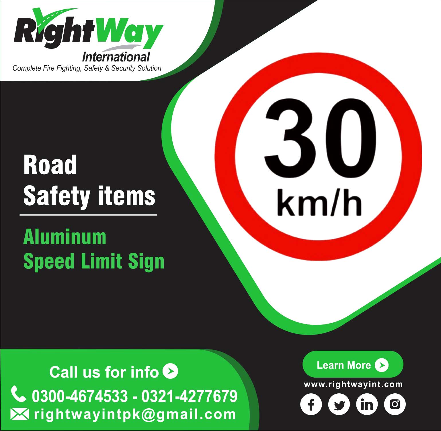 Aluminum Speed Limit Sign
