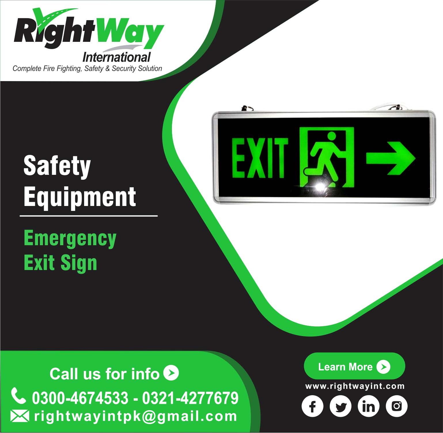 Emergency Exit Sign