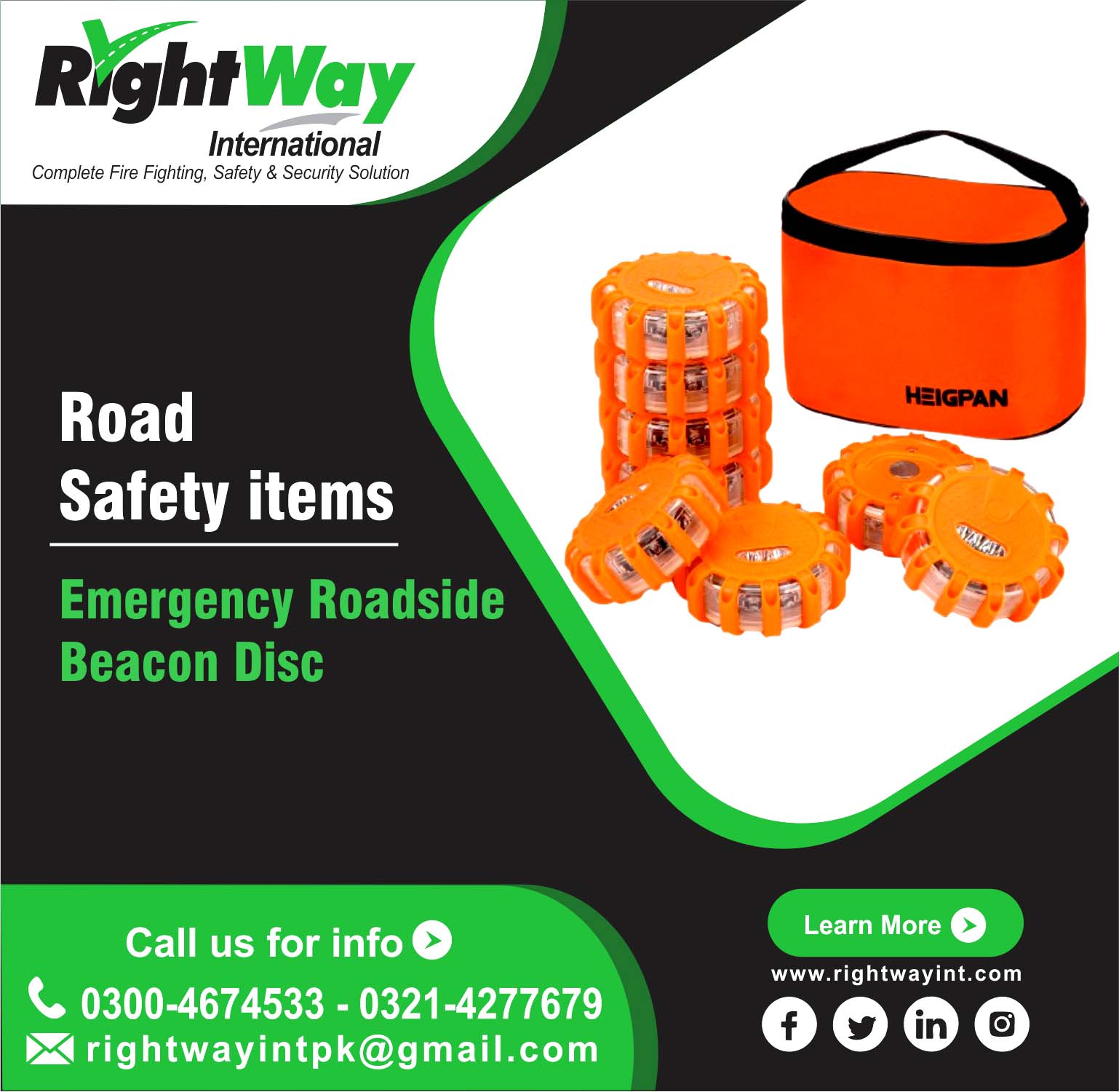 Emergency Roadside Beacon Disc