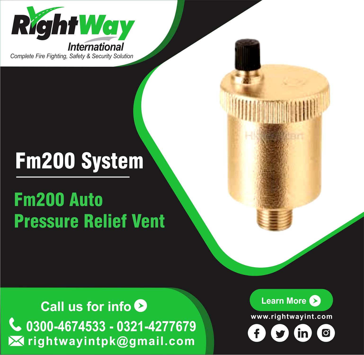 FM200 Auto Pressure Relief Vent