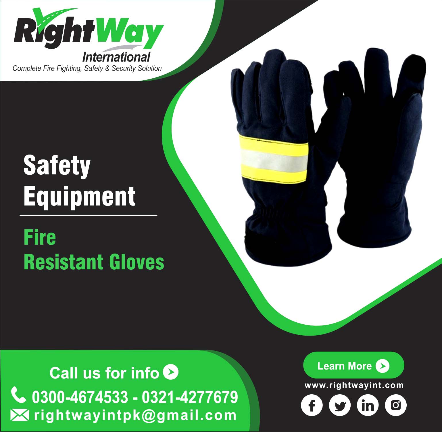 Fire Resistant Gloves Ordinary Black
