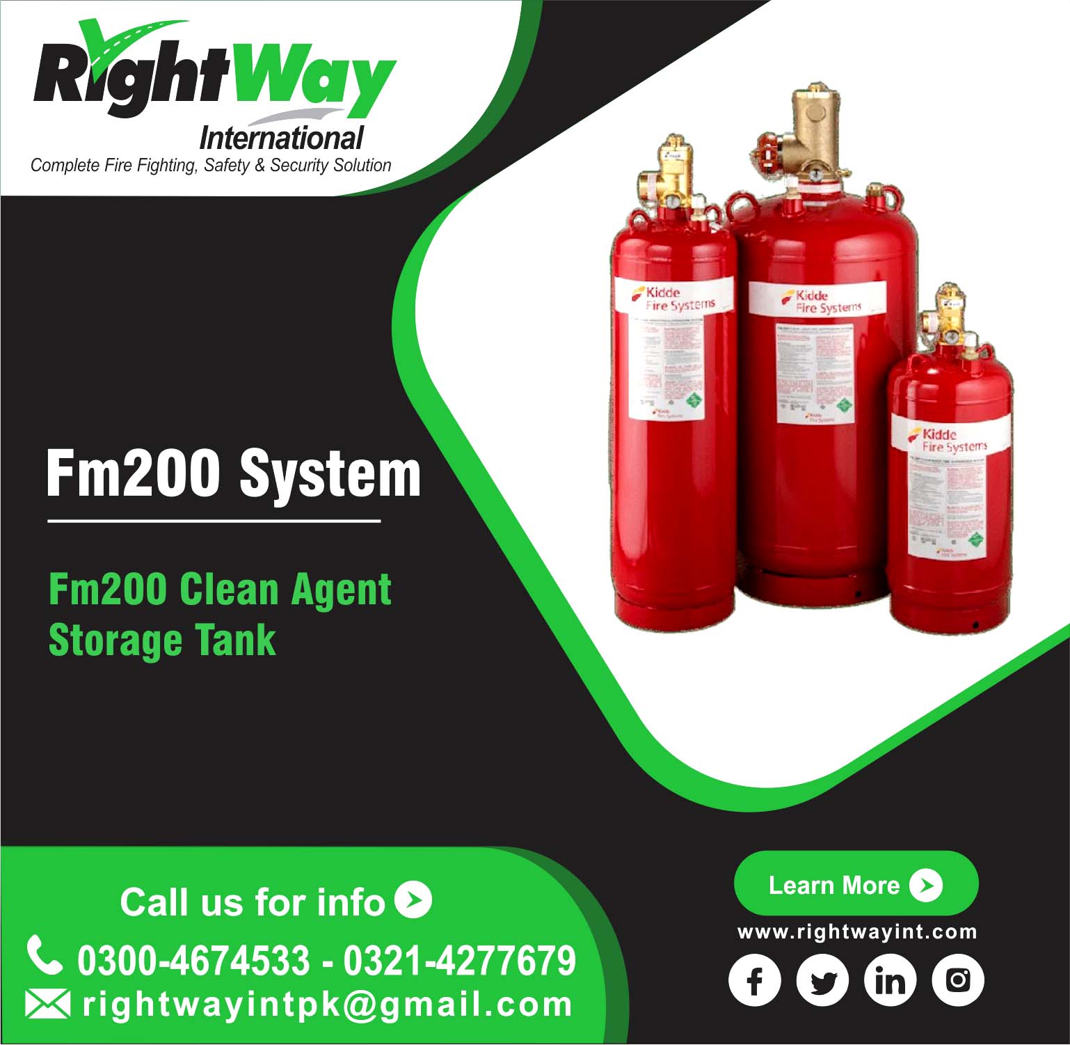 FM200 Clean Agent Storage Tank