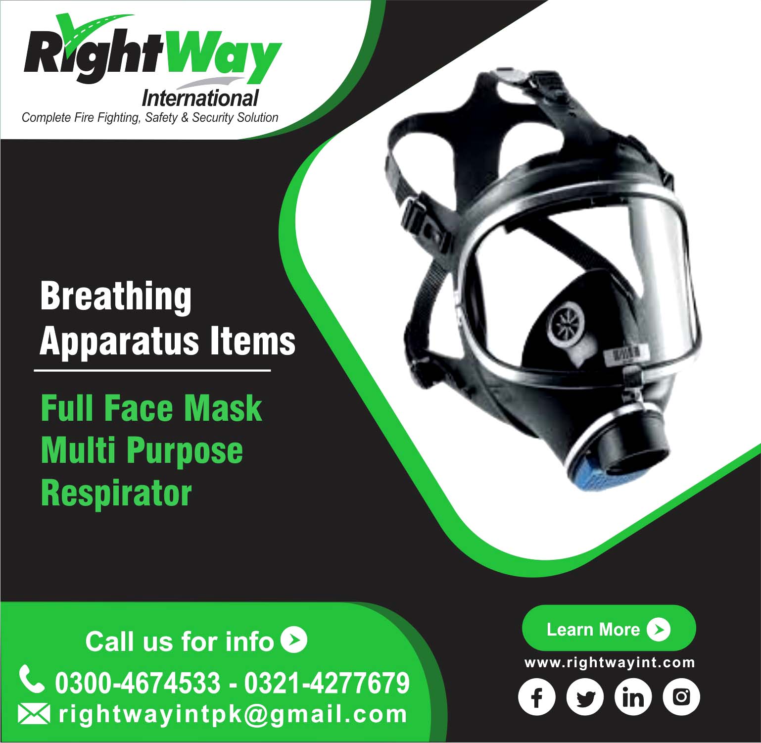 Full Face Mask Multi-Purpose Respirator