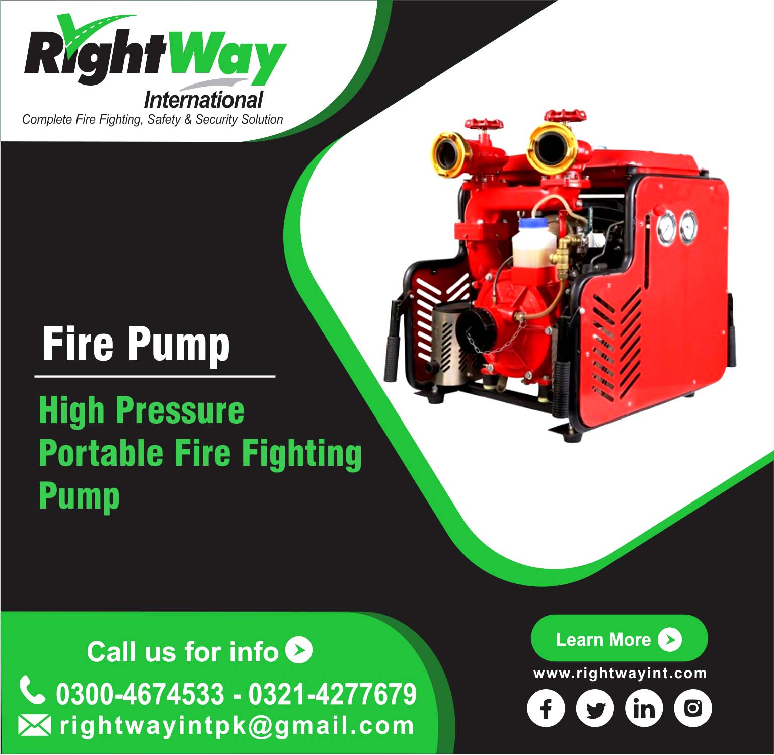 High Pressure Portable Fire Fighting Pump