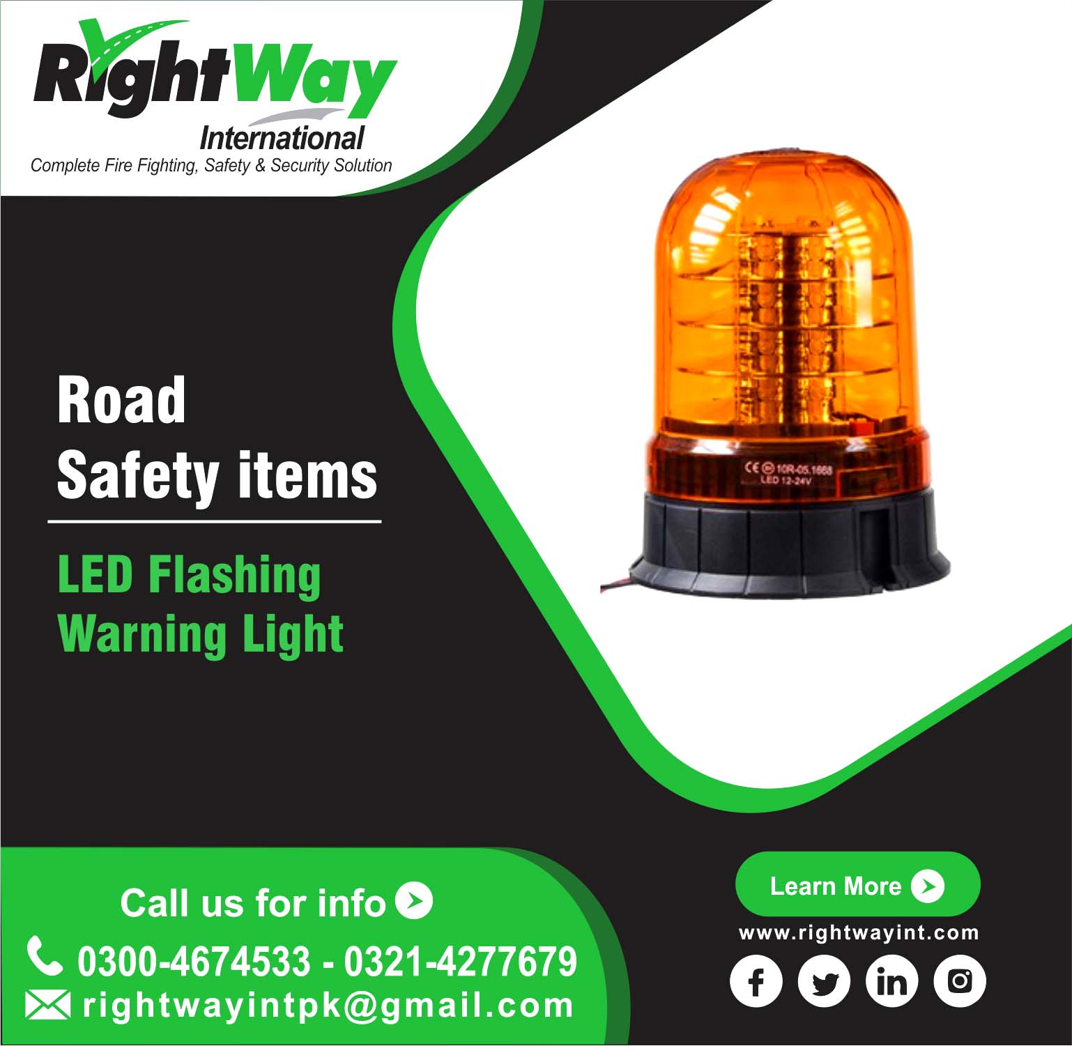 LED Flashing Warning Light