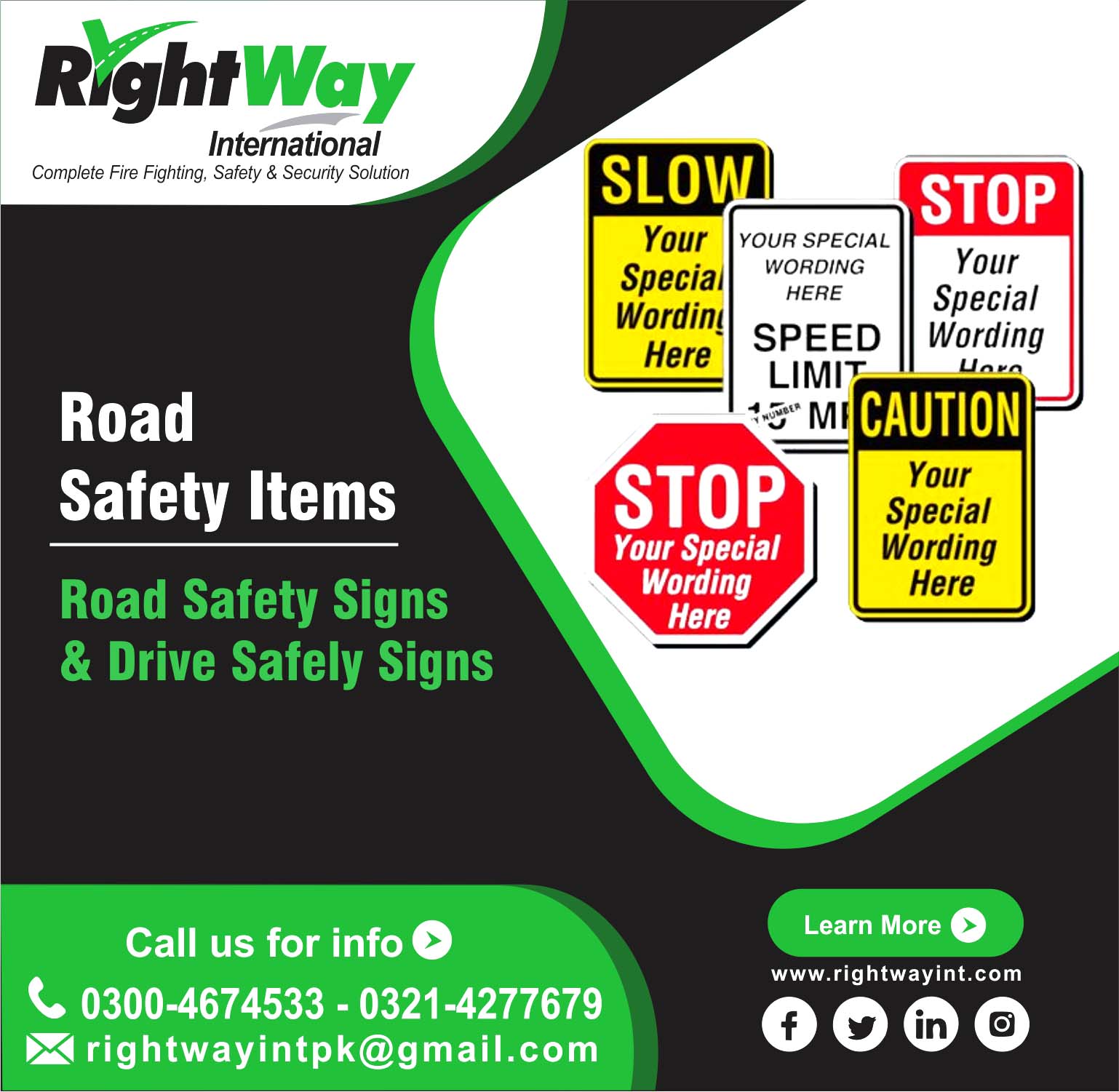 Road Safety Signs & Drive Safely Signs