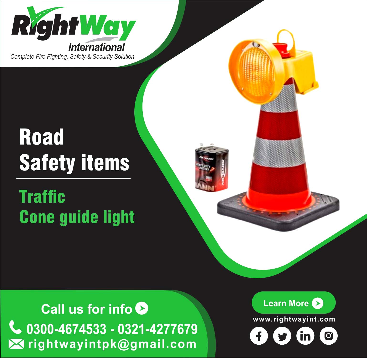 Traffic Cone guide light