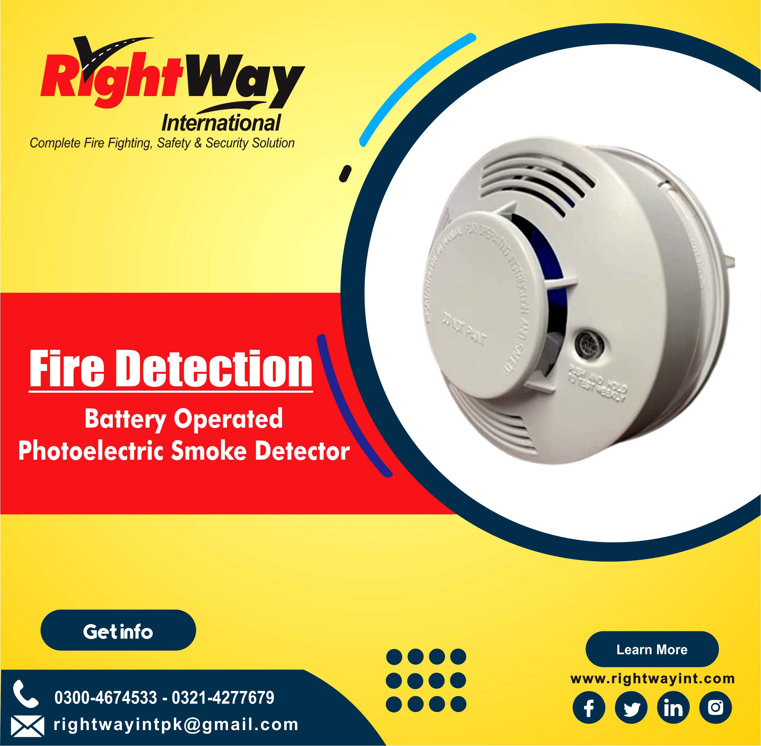 Battery Operated Photoelectric Smoke Detector
