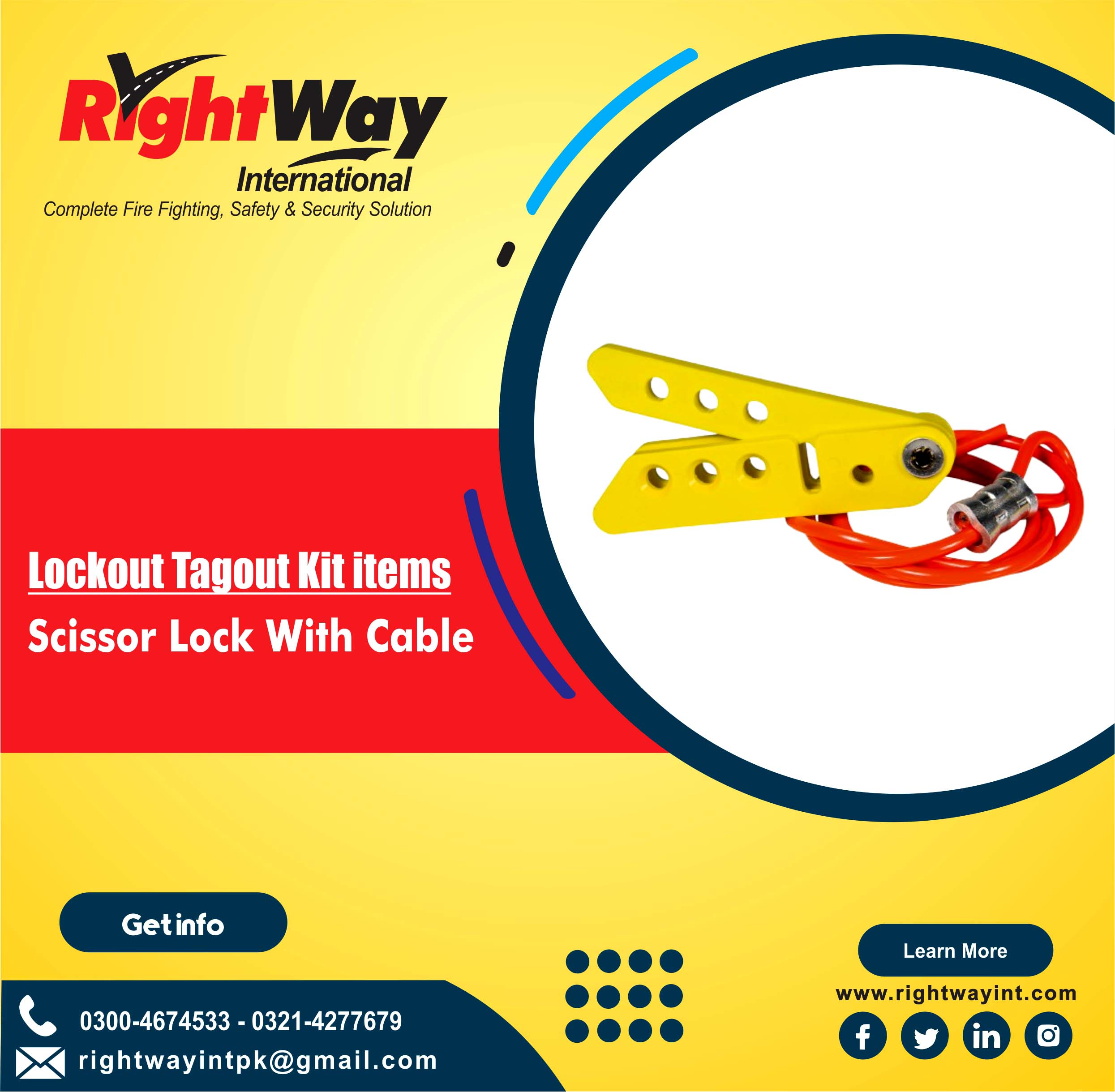 Scissor Lock With Cable