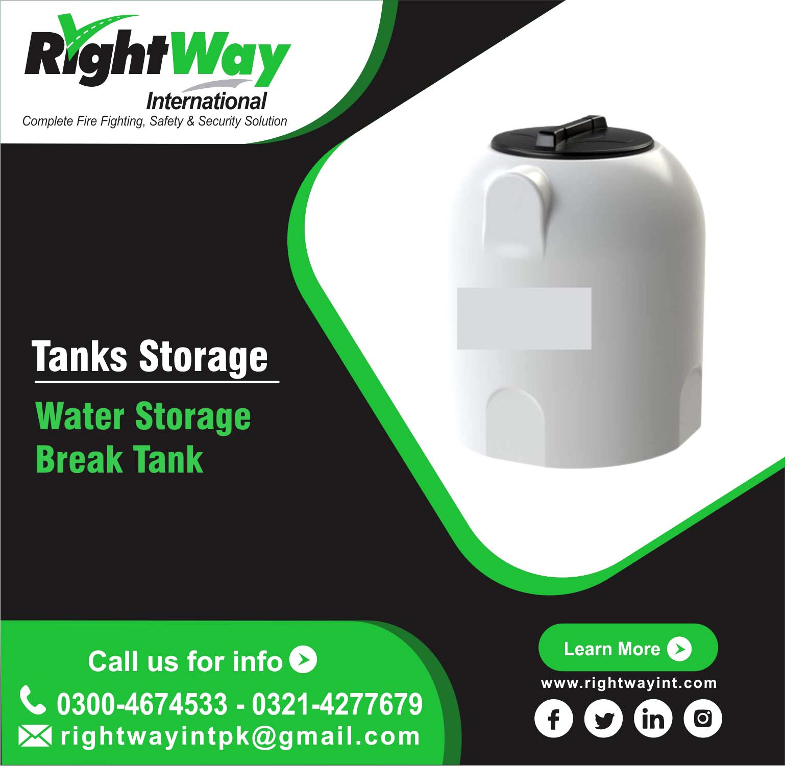 Water Storage Break Tank