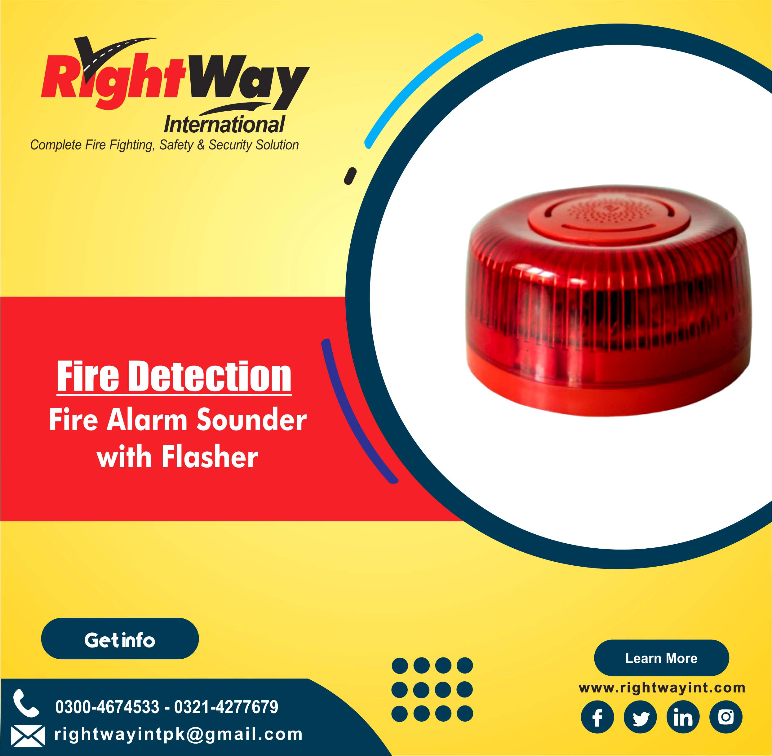Addressable Fire Alarm Sounder Flasher