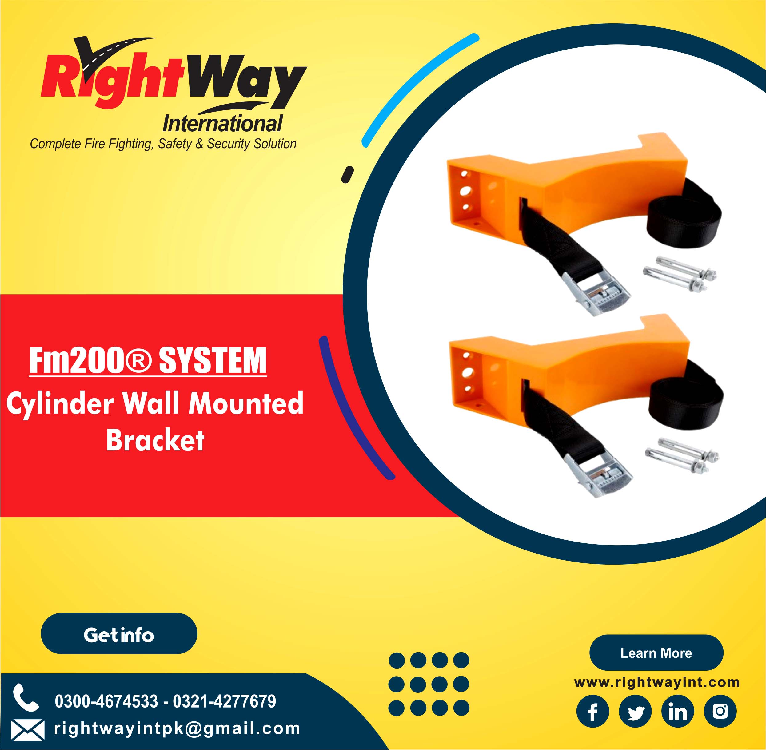 Cylinder Wall Mounted Bracket