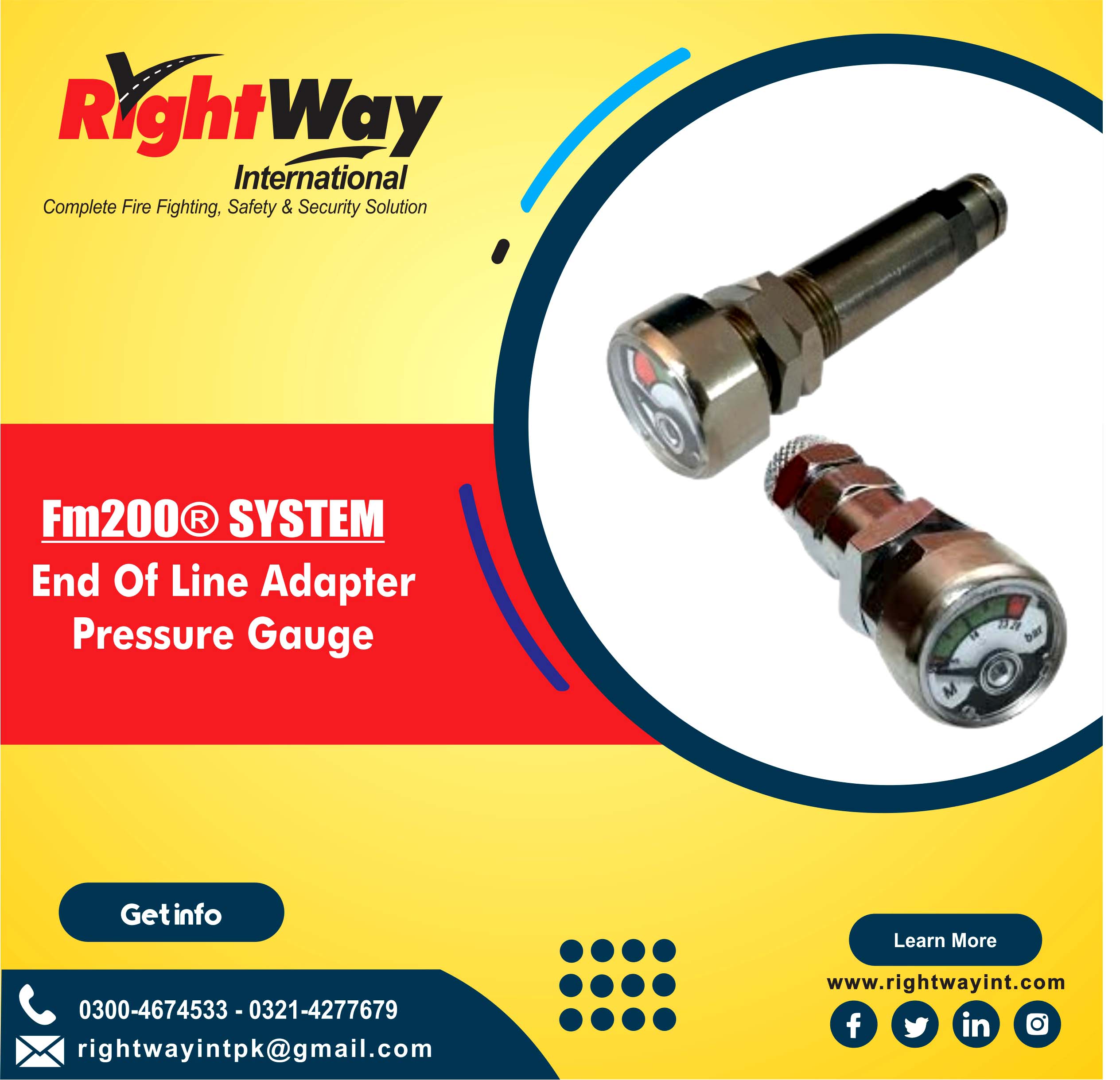 End Of Line Adapter Pressure Gauge