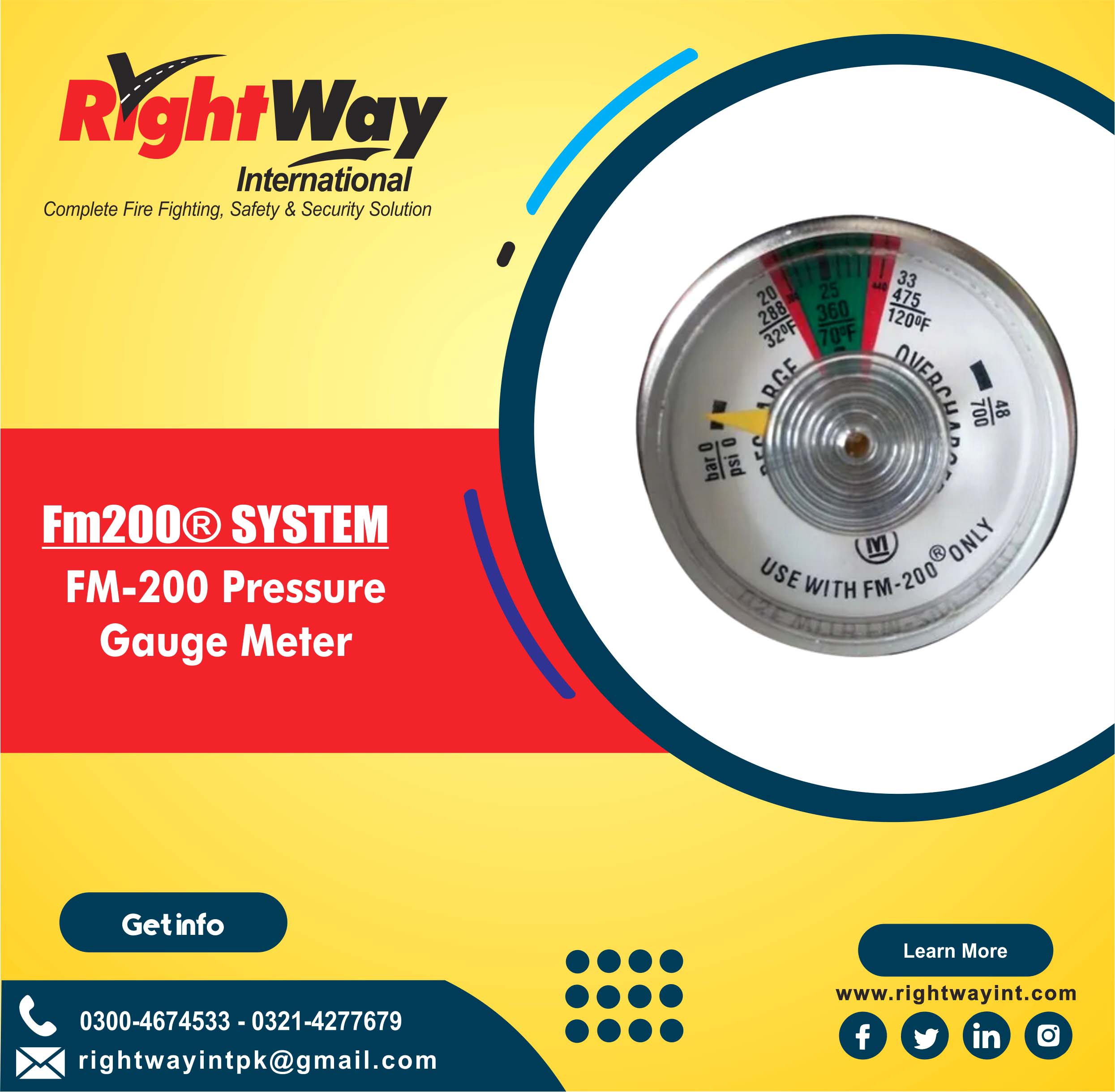 FM-200 Pressure Gauge Meter