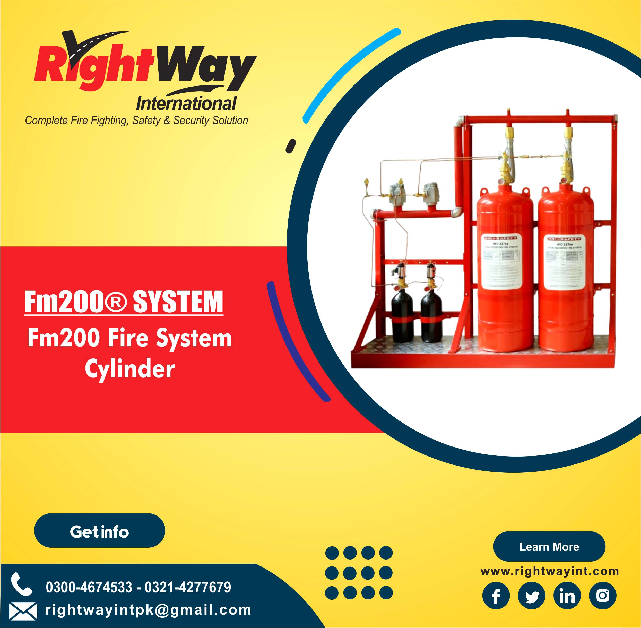 FM200 Fire System Cylinder