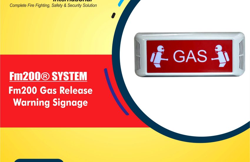 FM200 Gas Release Warning Signage