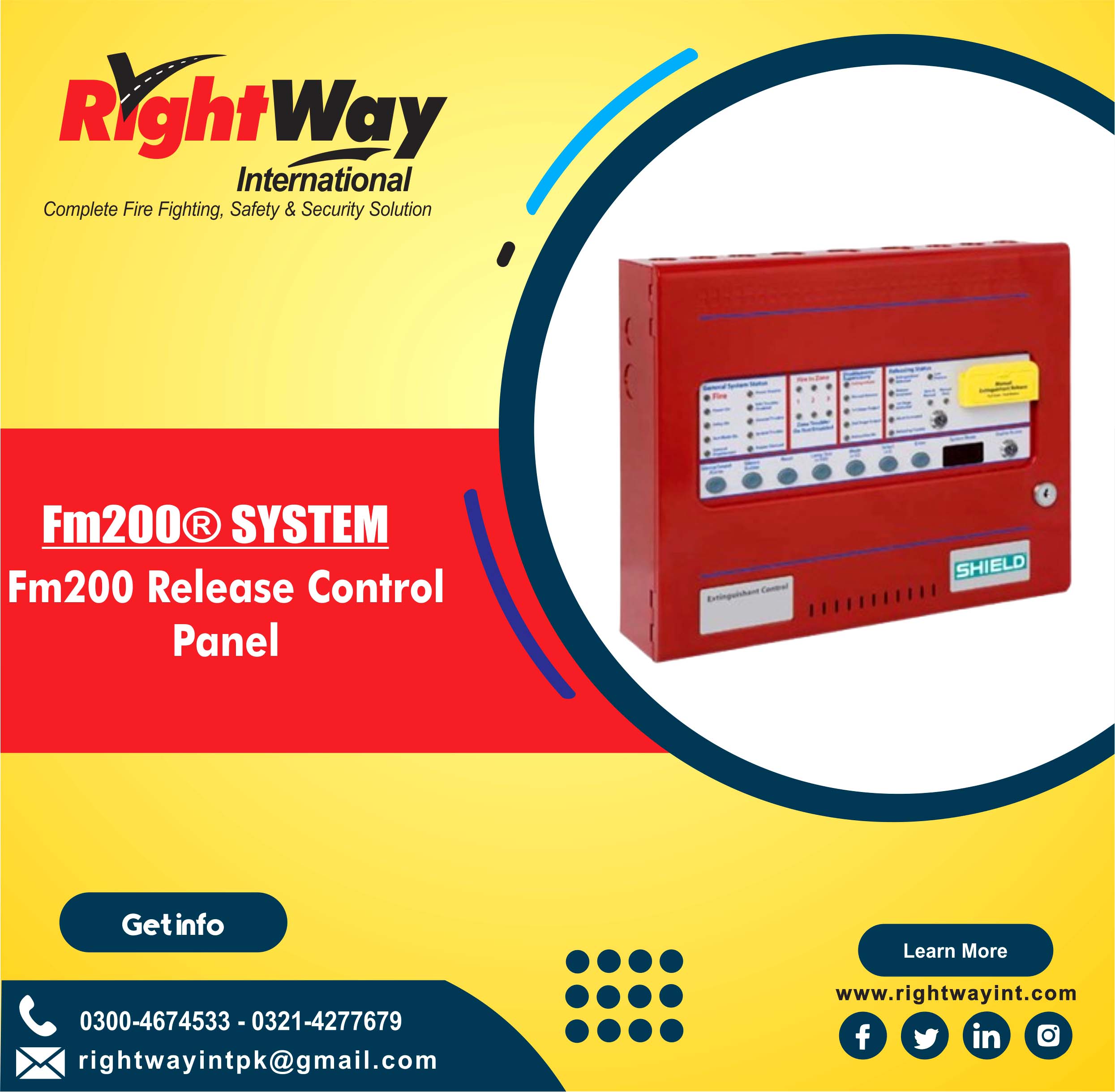 FM200 Release Control Panel