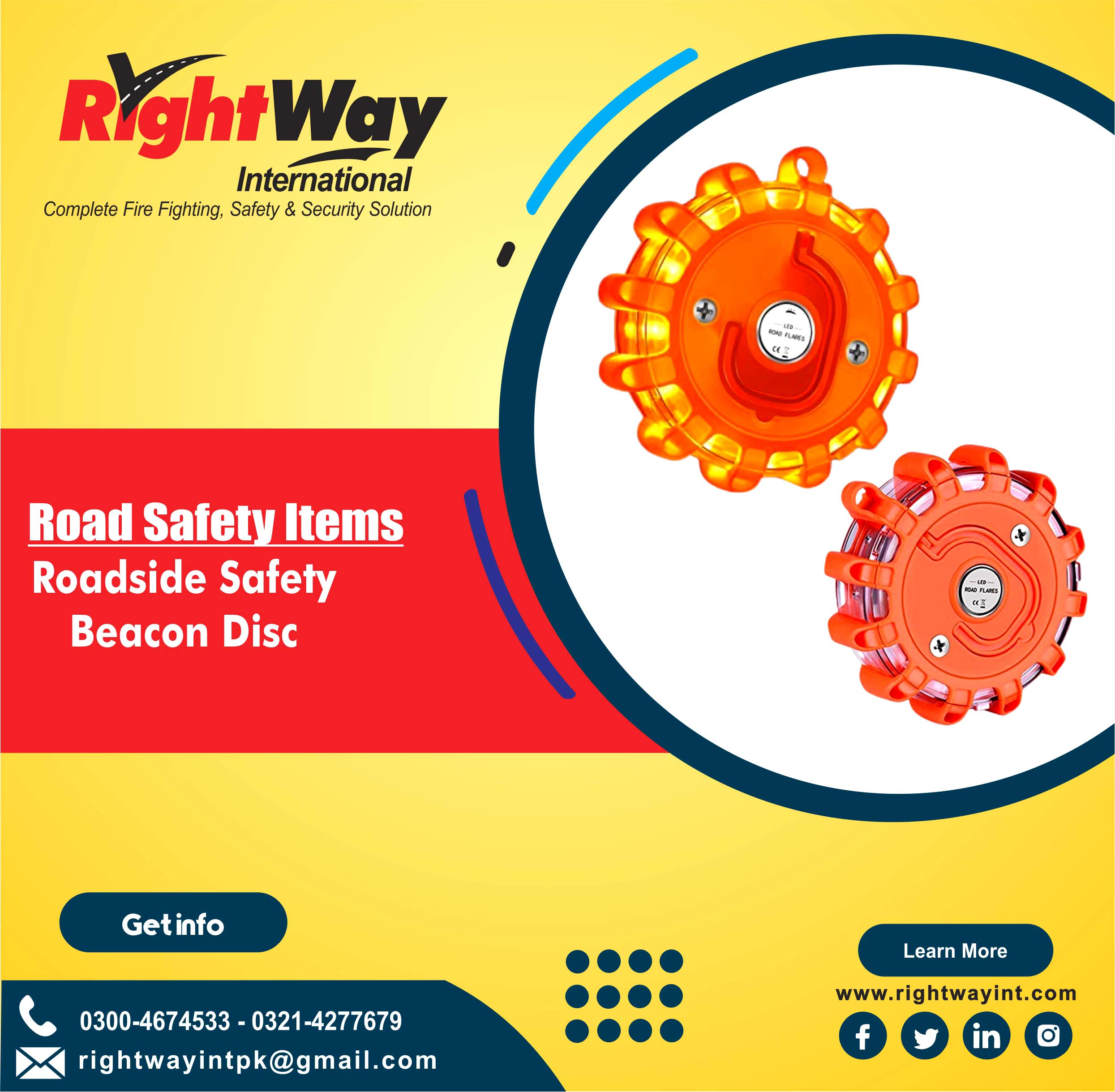 Roadside Safety Beacon Disc