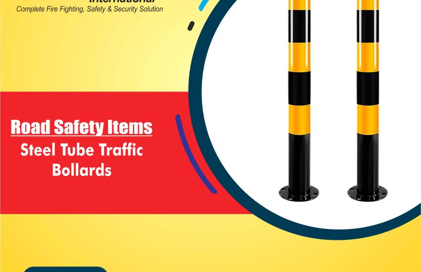 Powder Coated Steel Tube Traffic Bollards