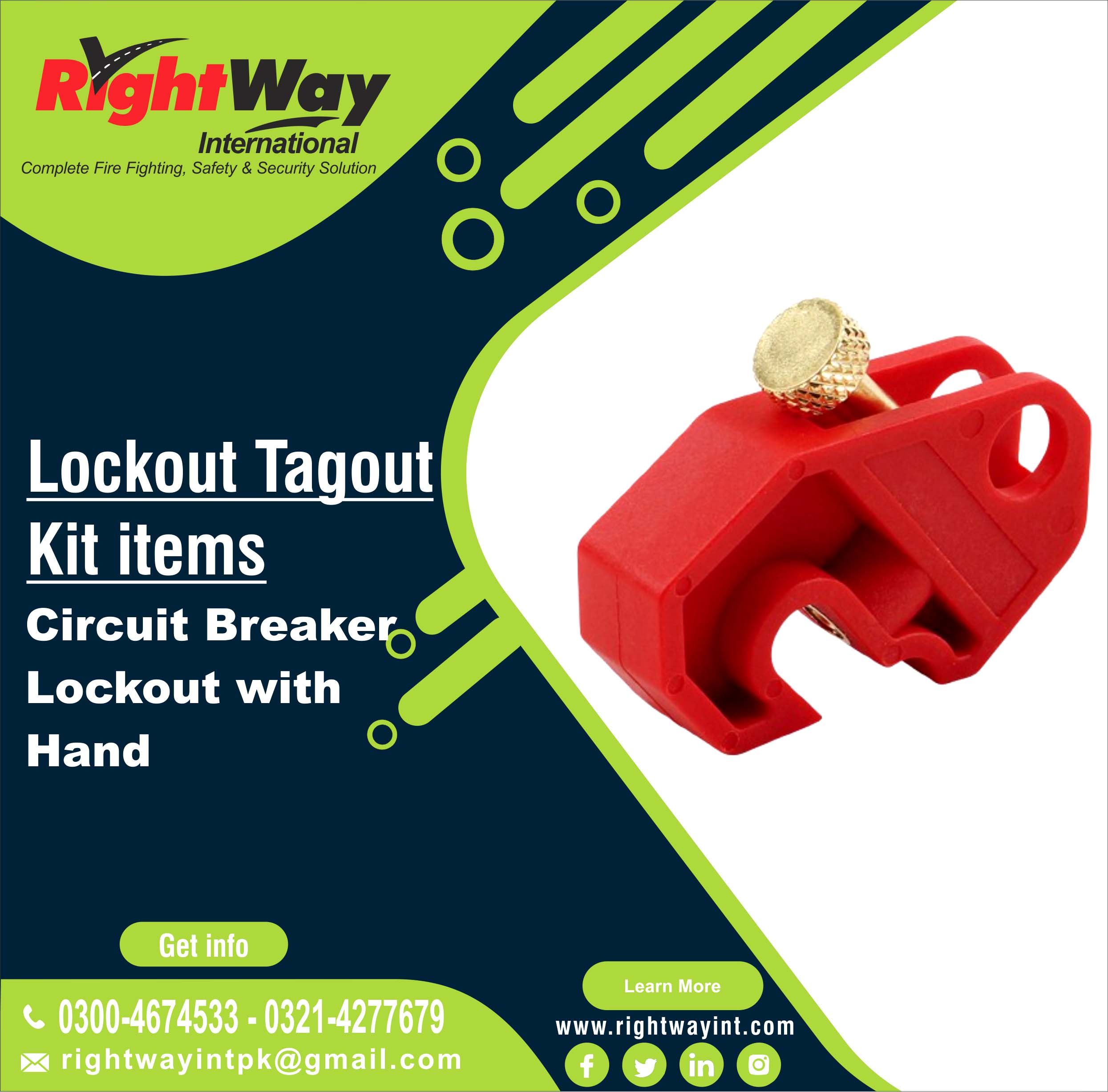 Circuit Breaker Lockout with Hand