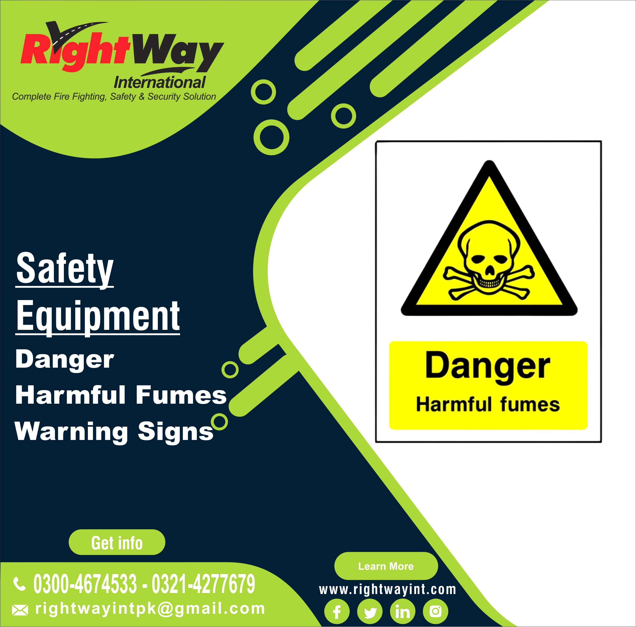 Danger Harmful Fumes Warning Signs