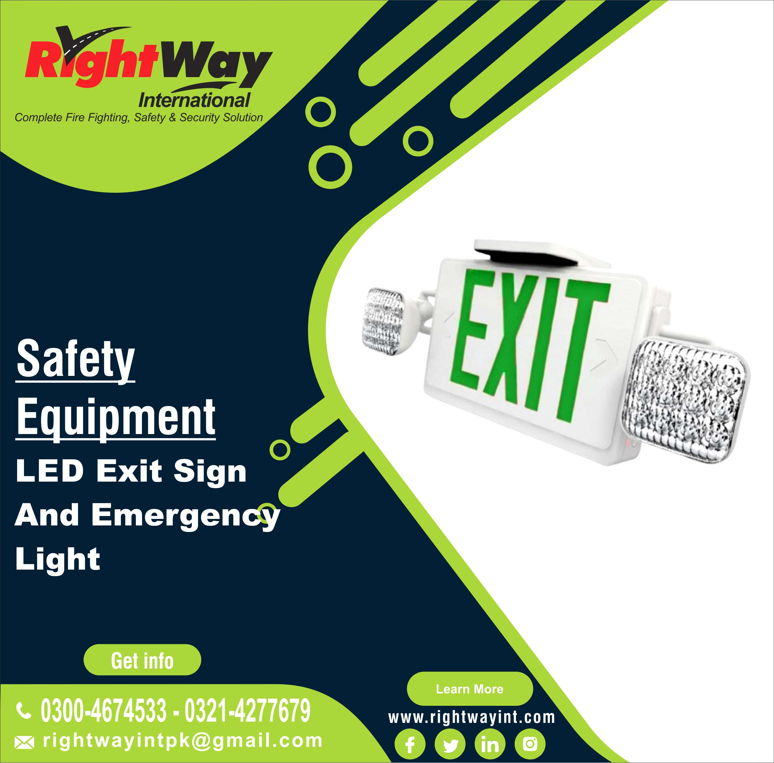 LED Exit Sign And Emergency Light