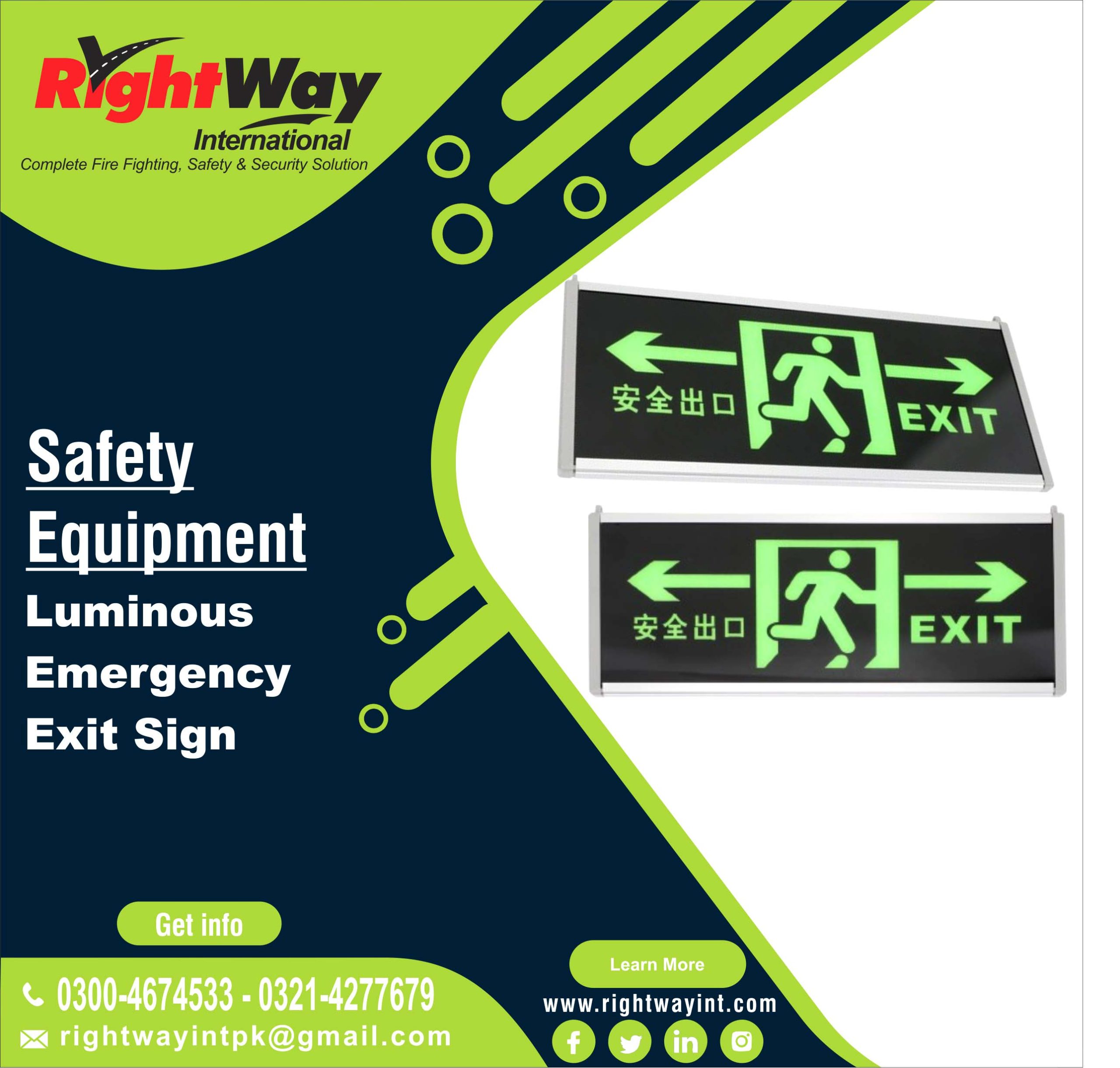 Luminous Emergency Exit Sign