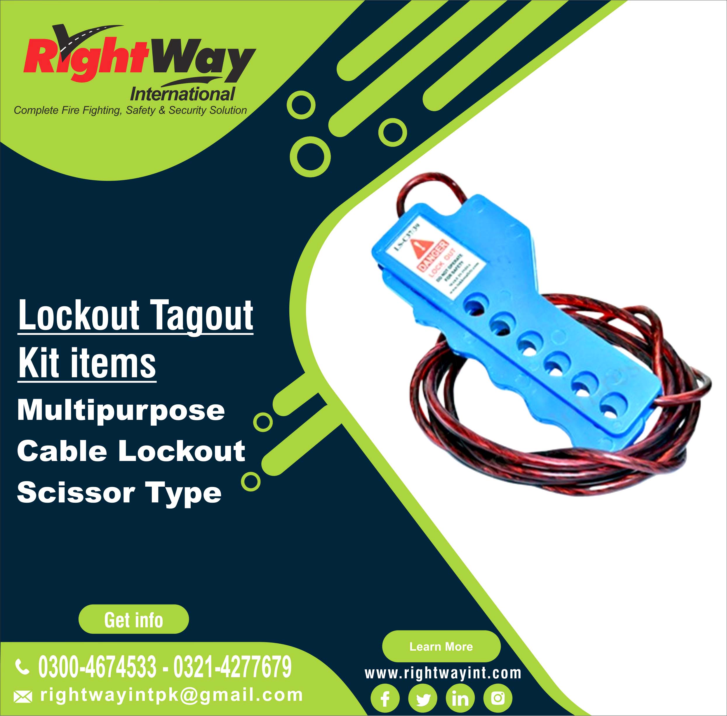 Multipurpose Cable Lockout Scissor Type