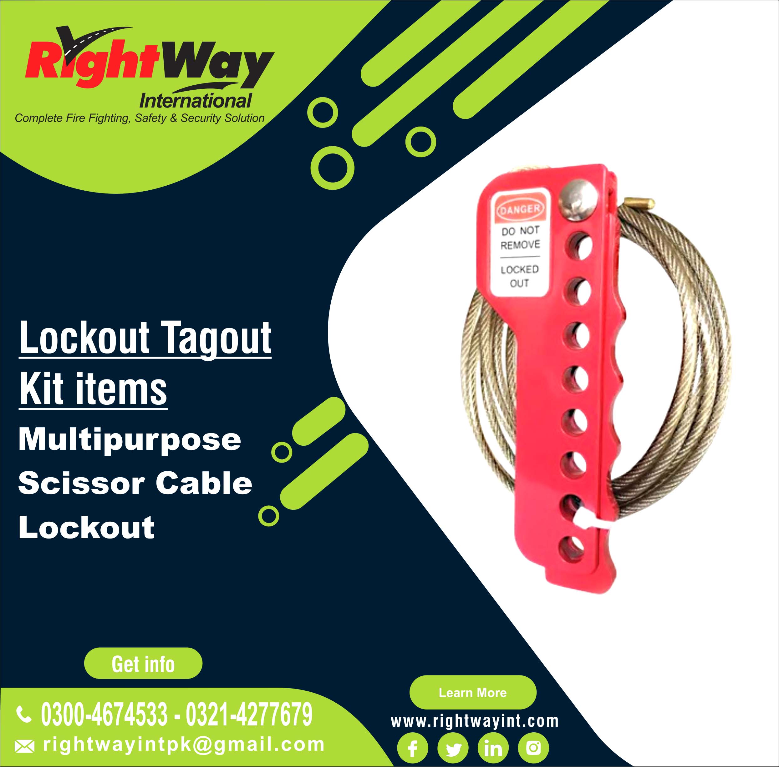 Multipurpose Scissor Cable Lockout