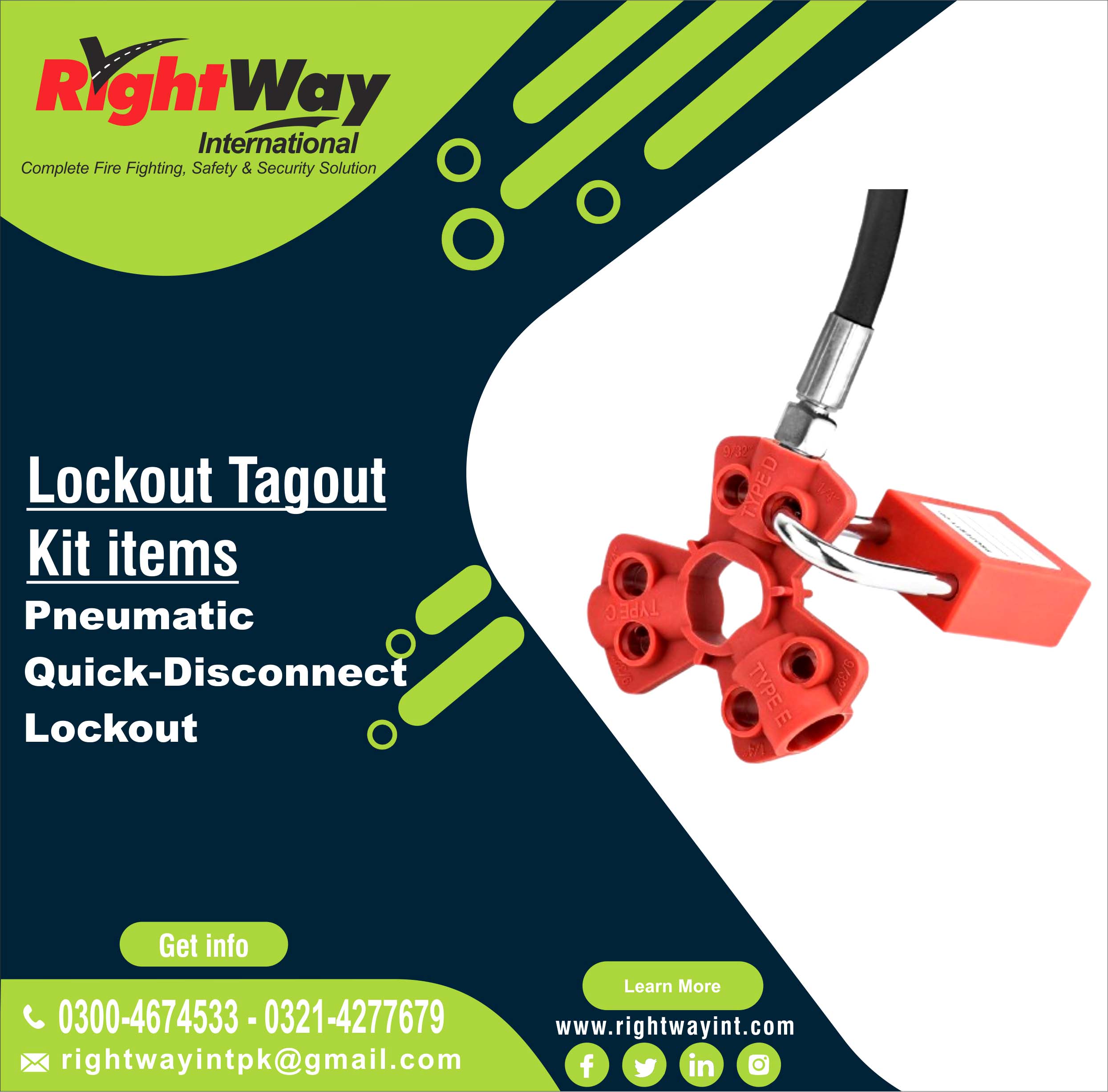 Pneumatic Quick-Disconnect Lockout