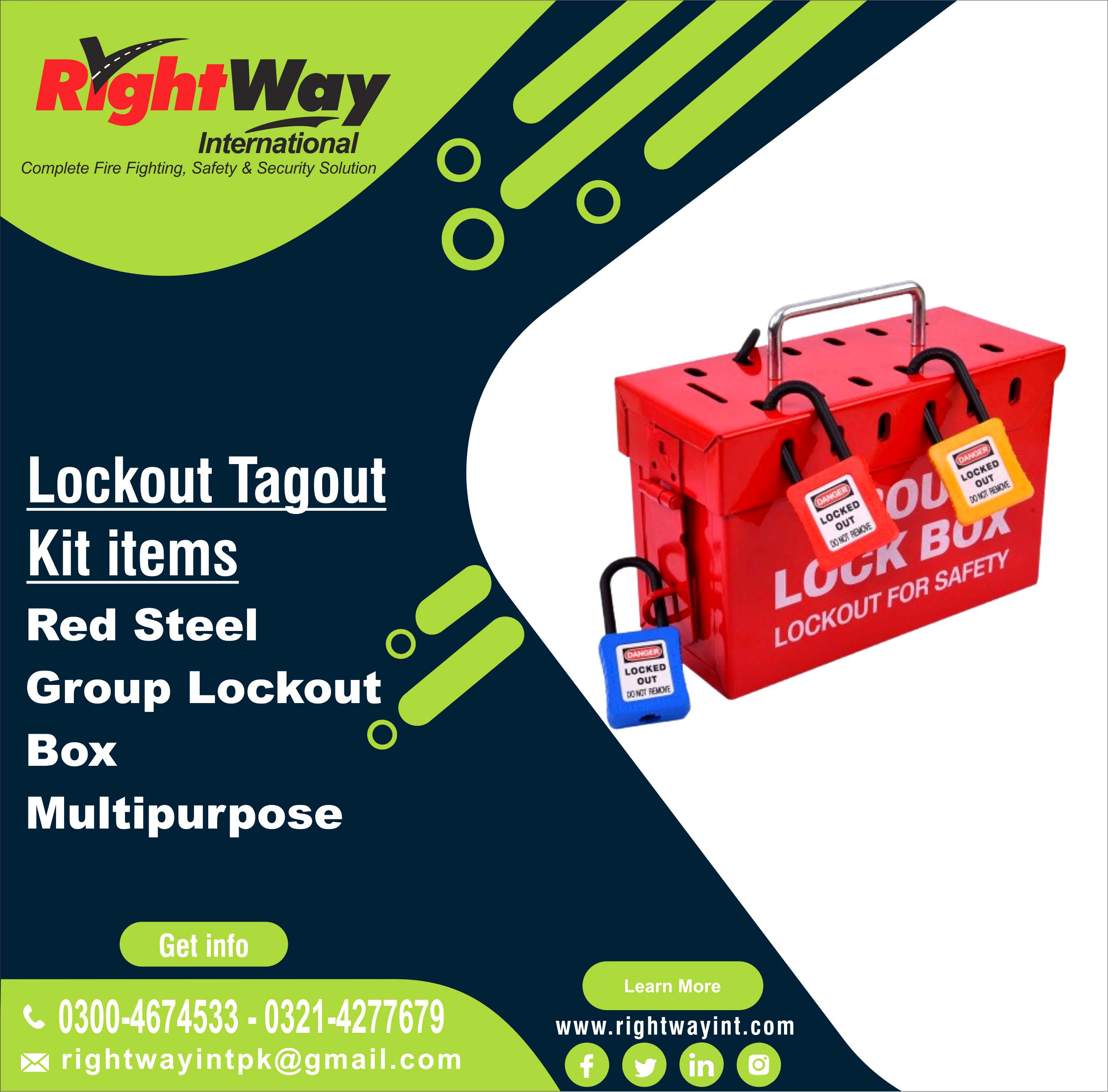 Red Steel Group Lockout Box Multipurpose