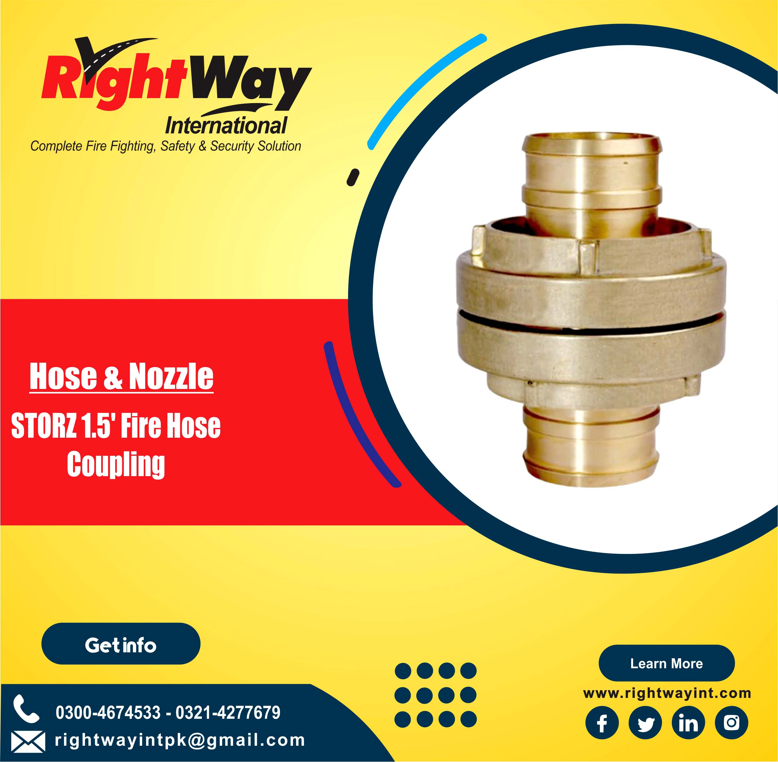 STORZ 1.5' Fire Hose Coupling