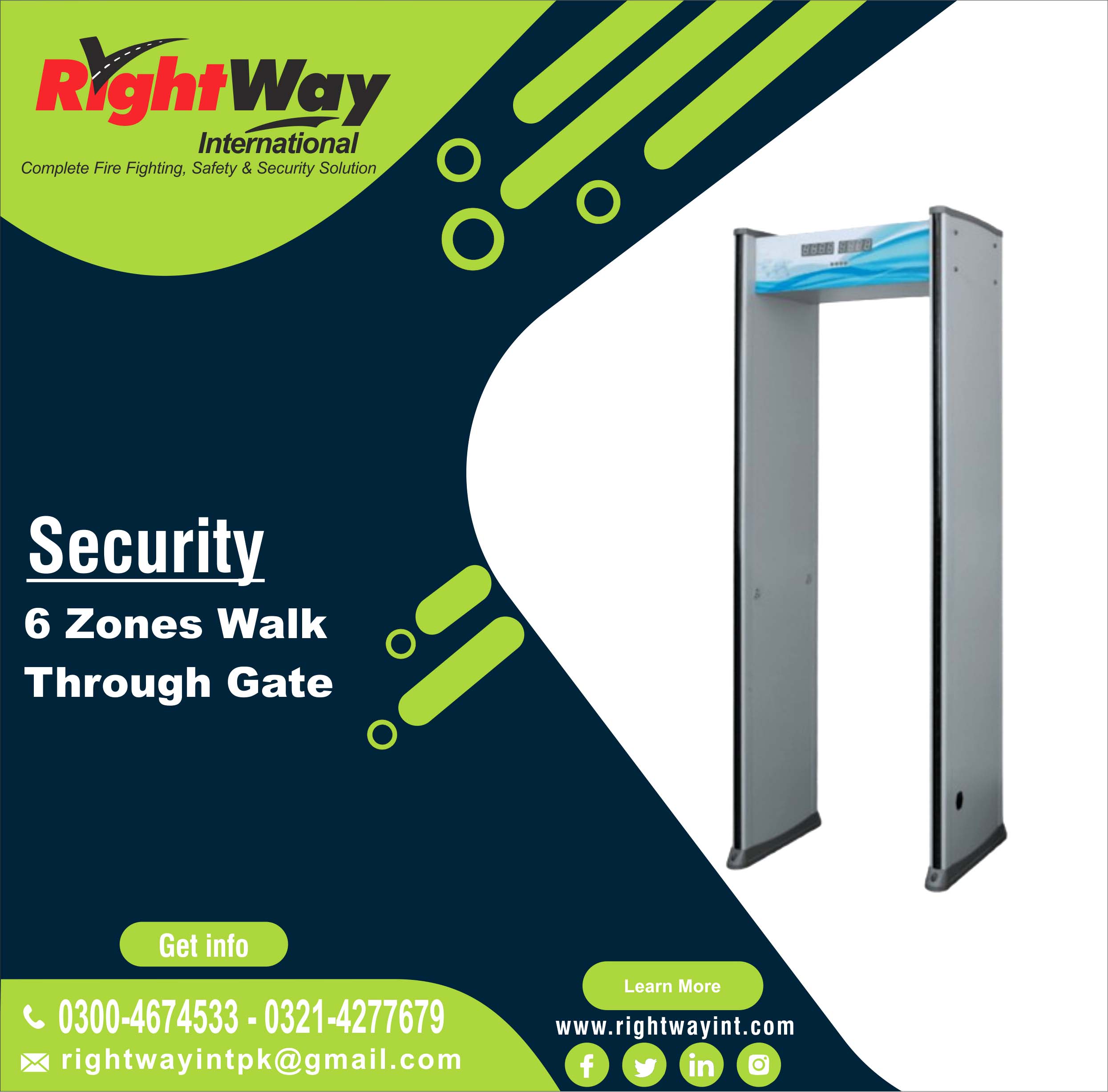 6 Zones Walk Through Gate