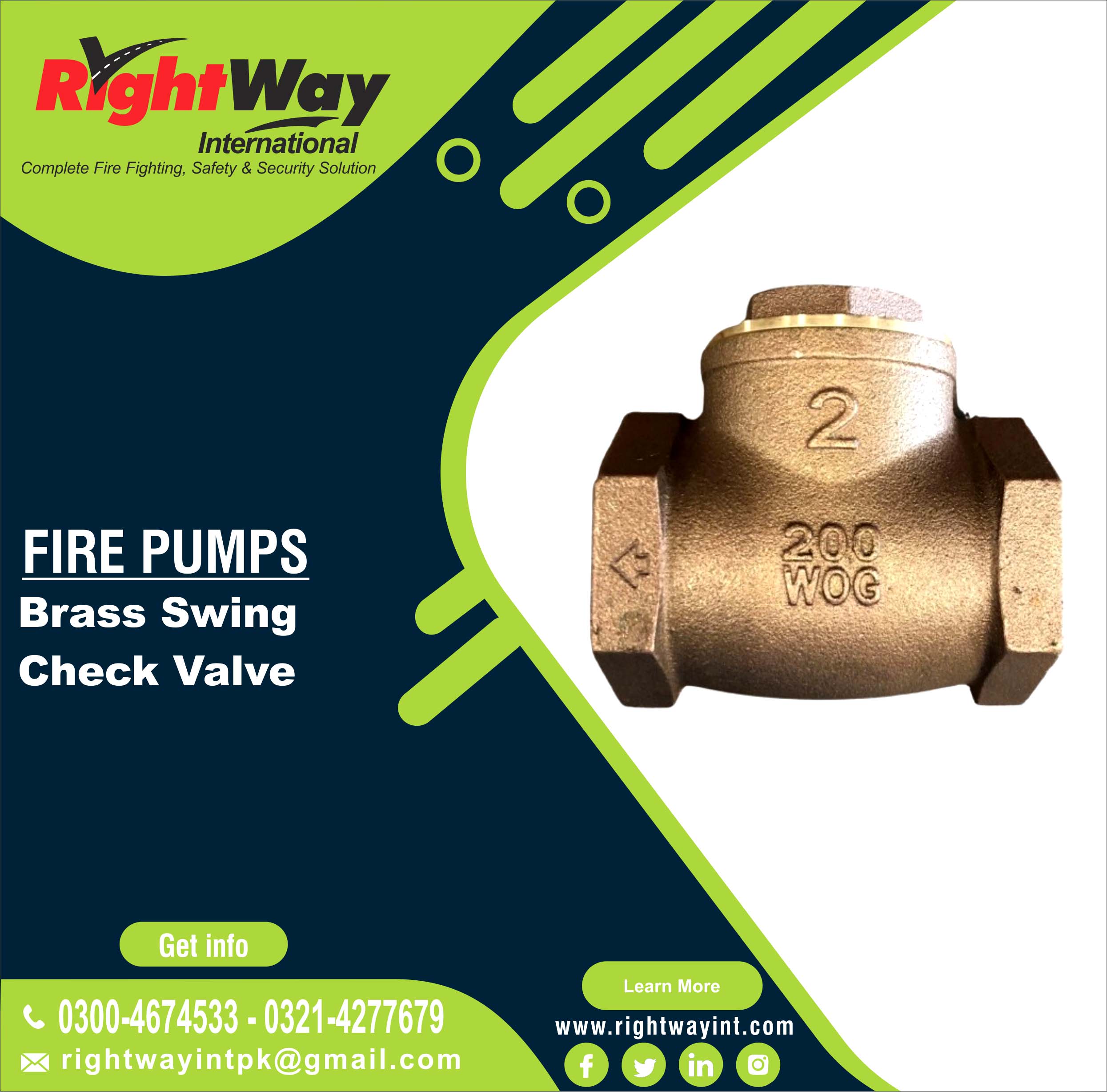 Brass Swing Check Valve in Pakistan