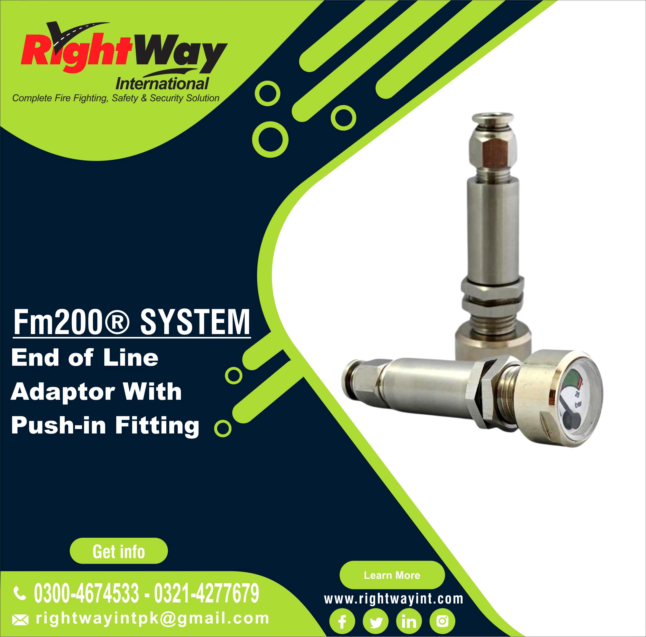 End of Line Adaptor With Push-in Fitting