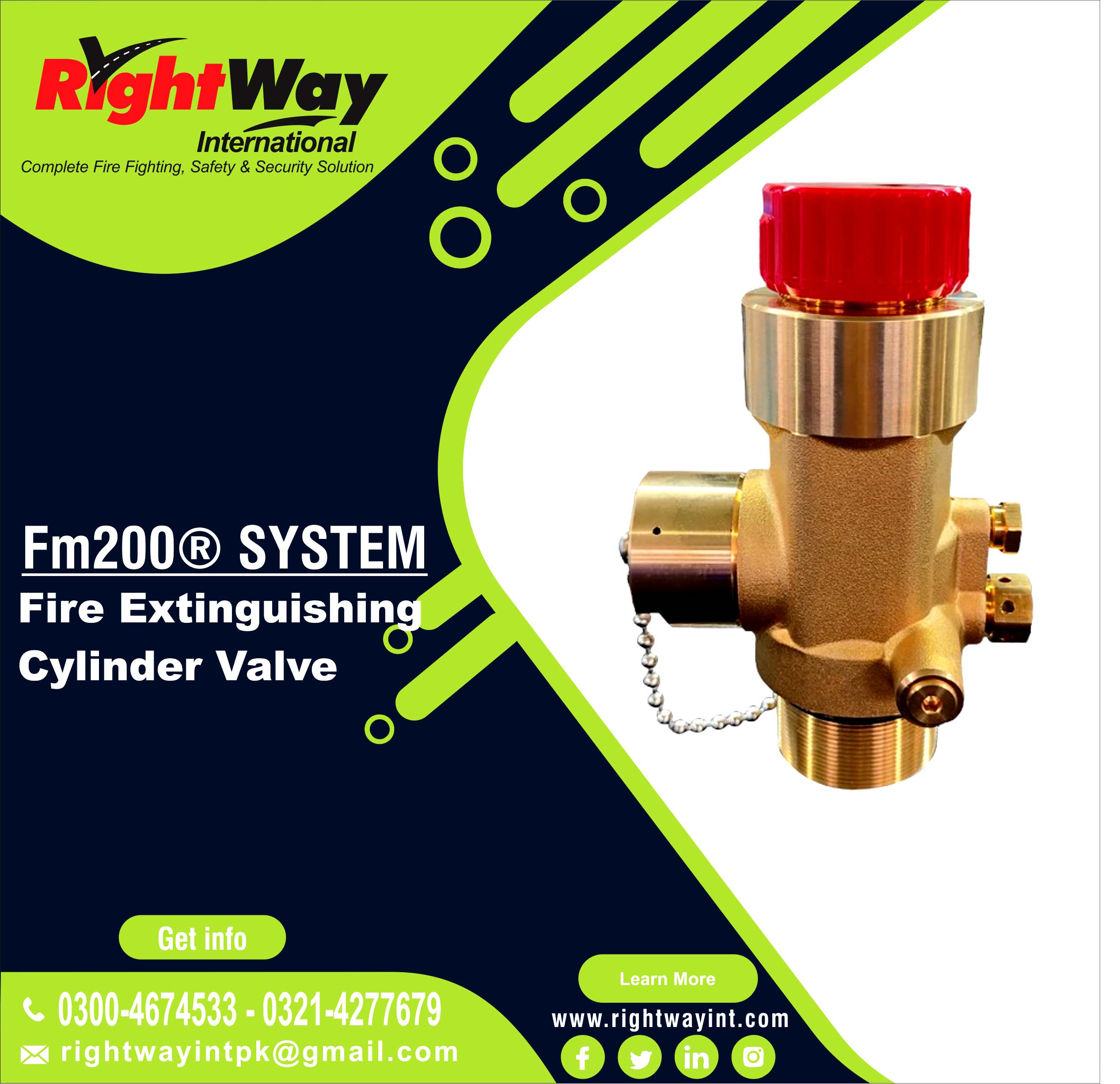 Fire Extinguishing Cylinder Valve