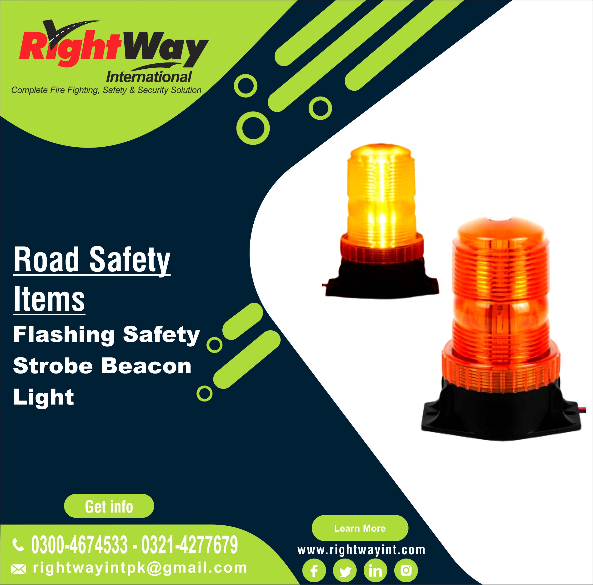Flashing Safety Strobe Beacon Light