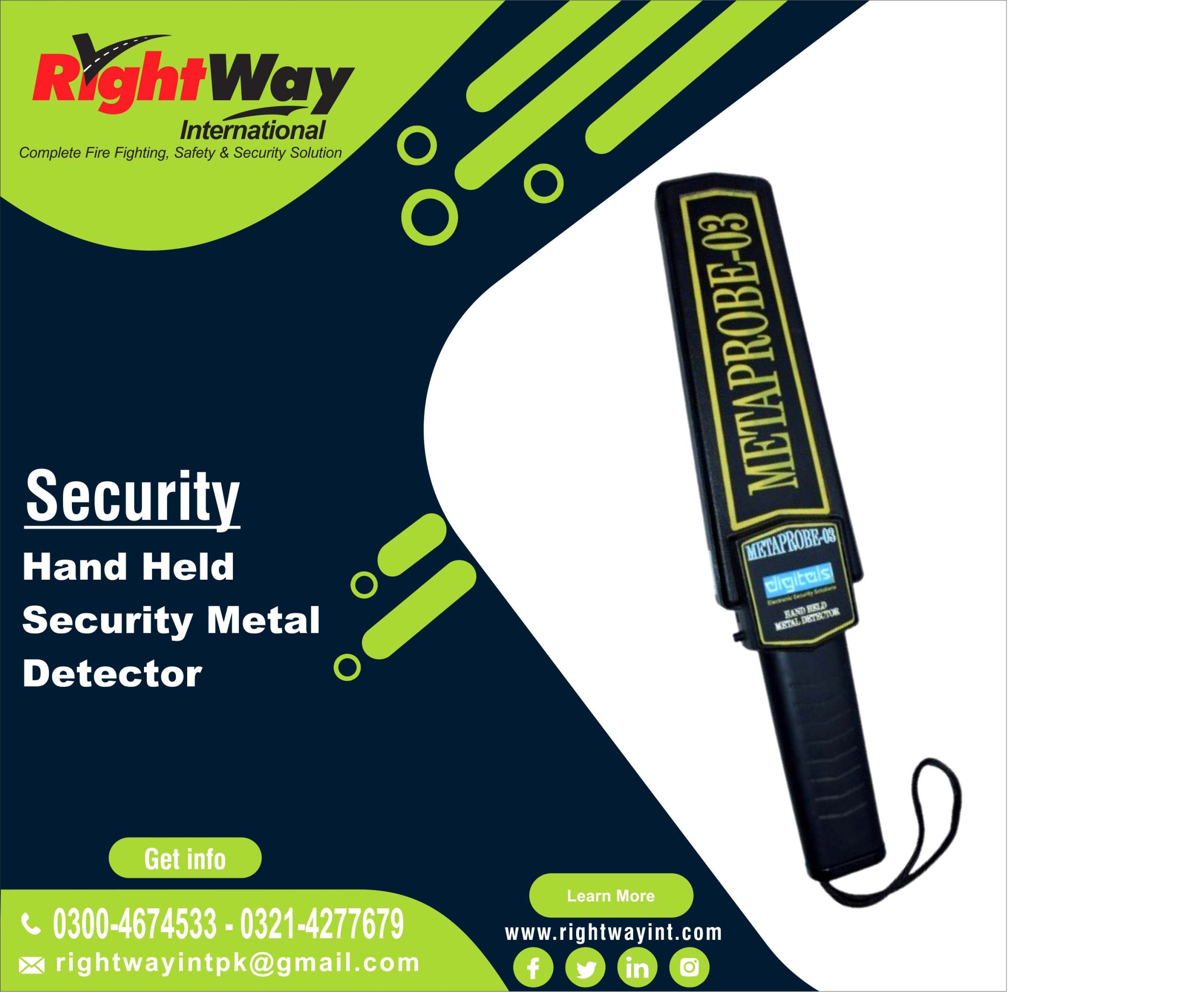 Hand Held Security Metal Detector