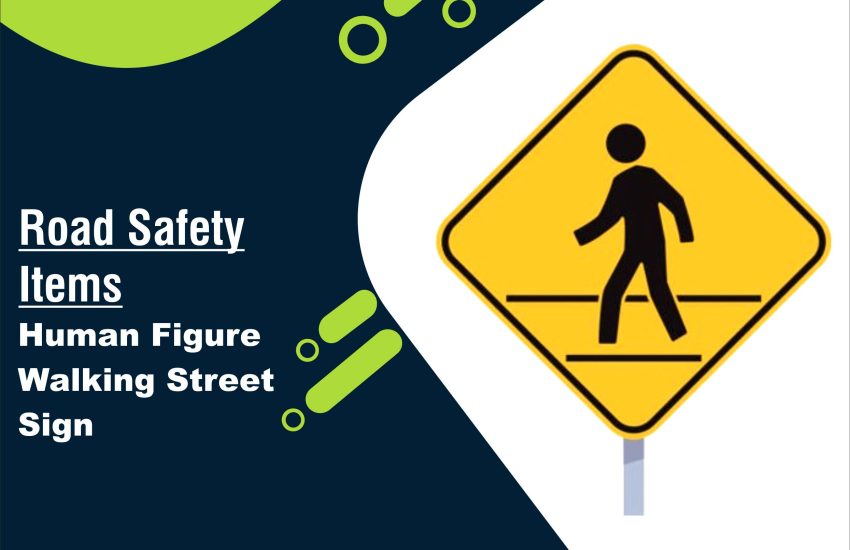 Human Figure Walking Street Sign