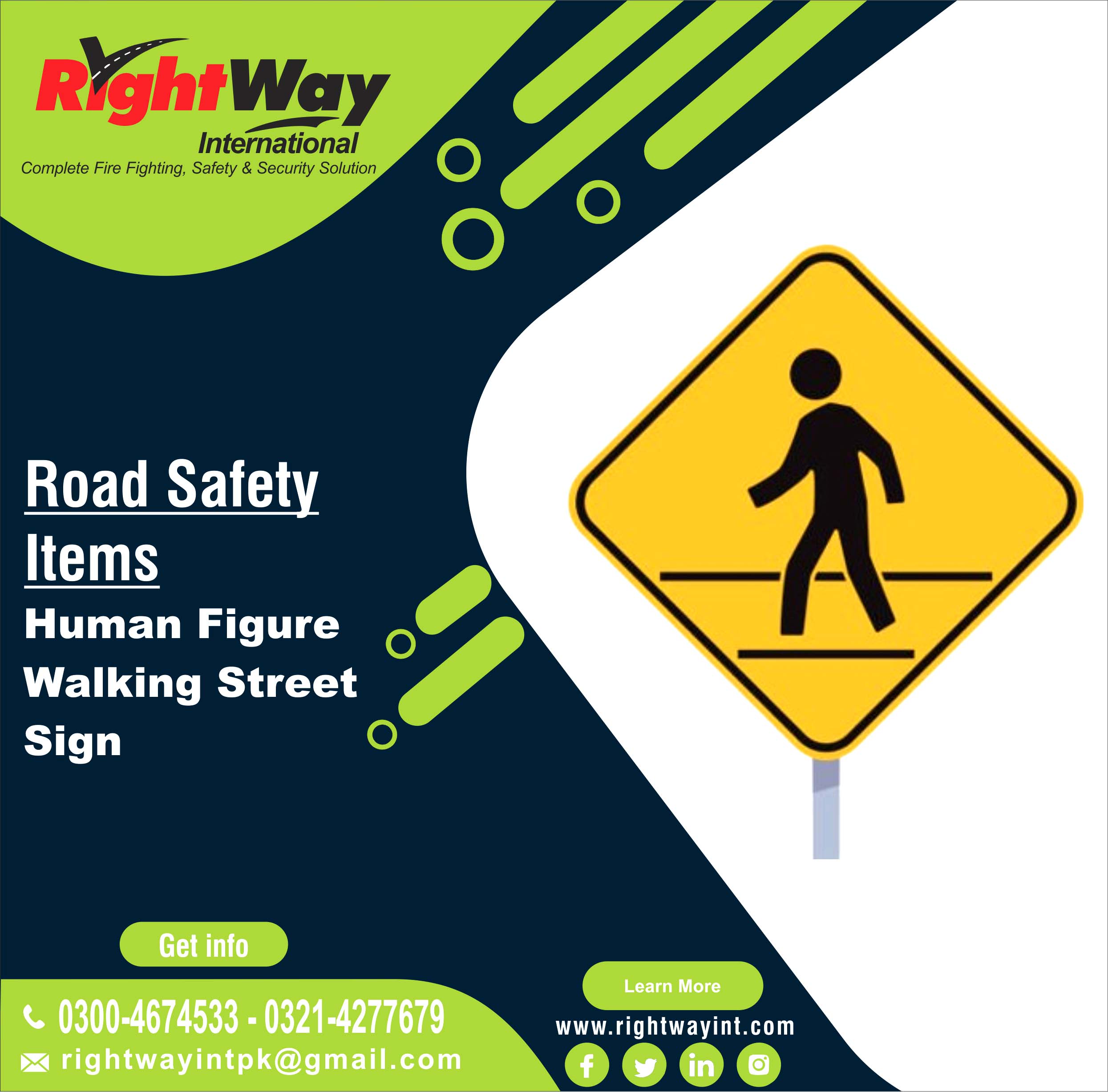 Human Figure Walking Street Sign