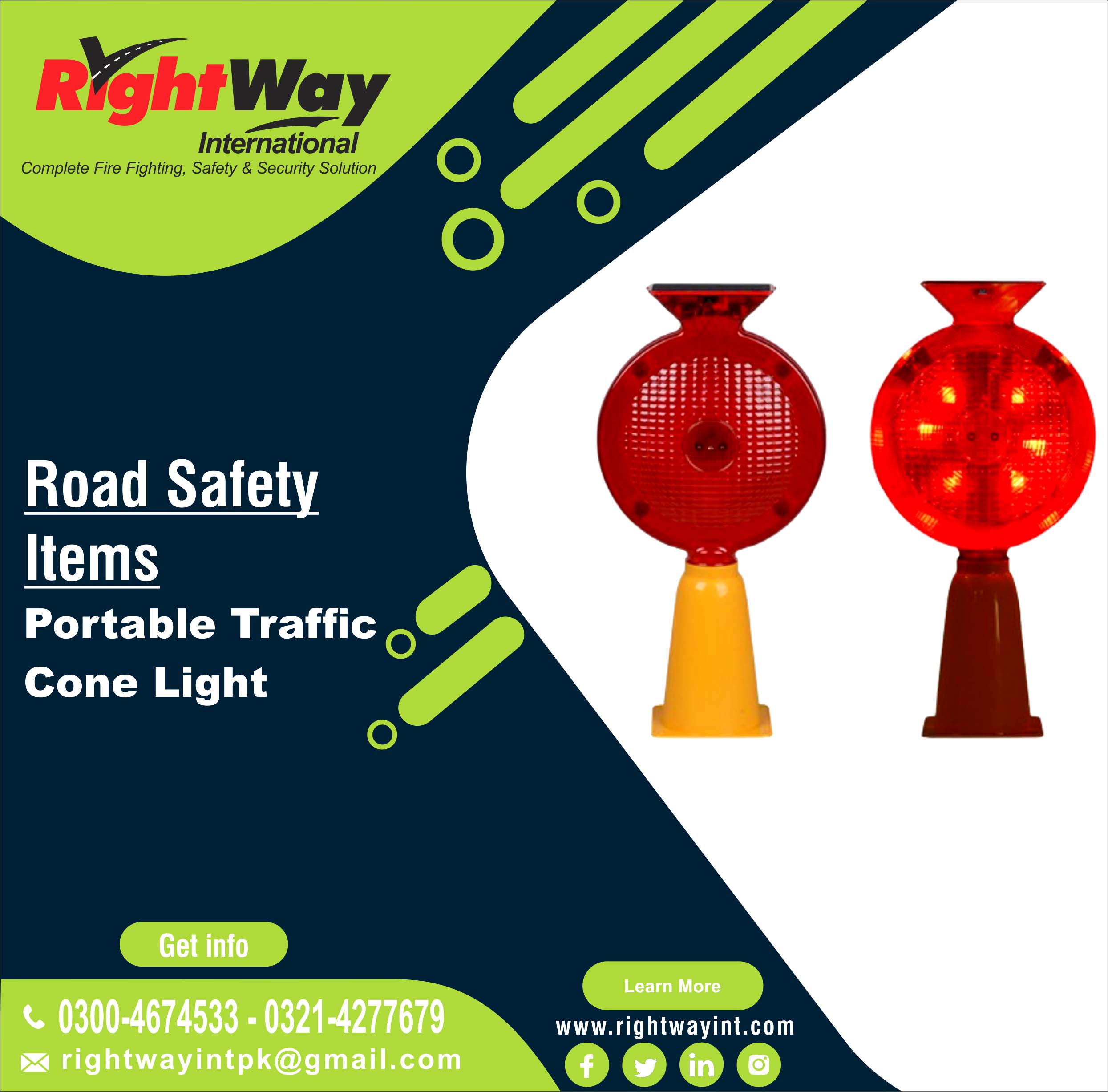 Portable Traffic Cone Light